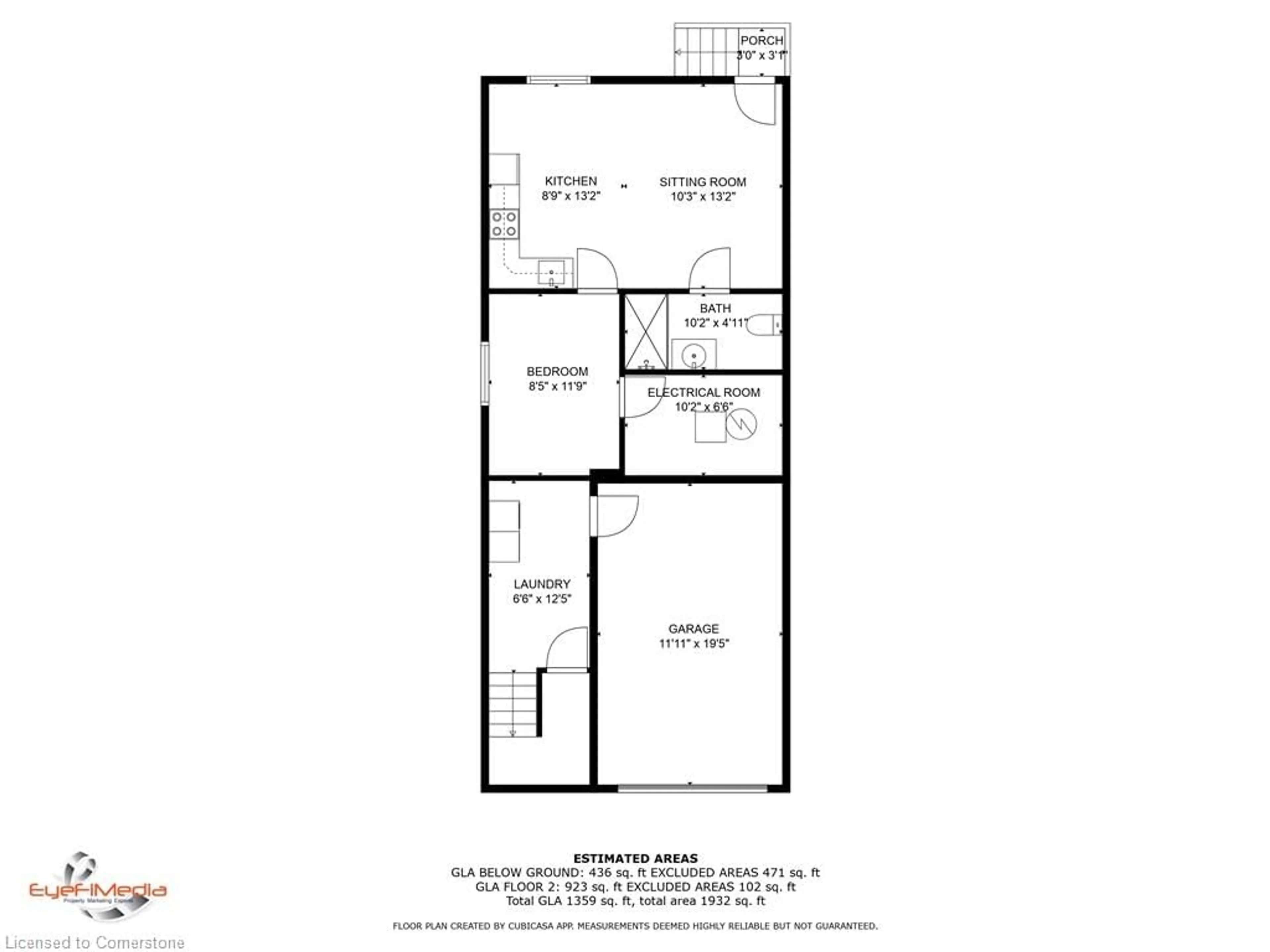 Floor plan for 244 Northlake Dr #A, Waterloo Ontario N2V 1A9