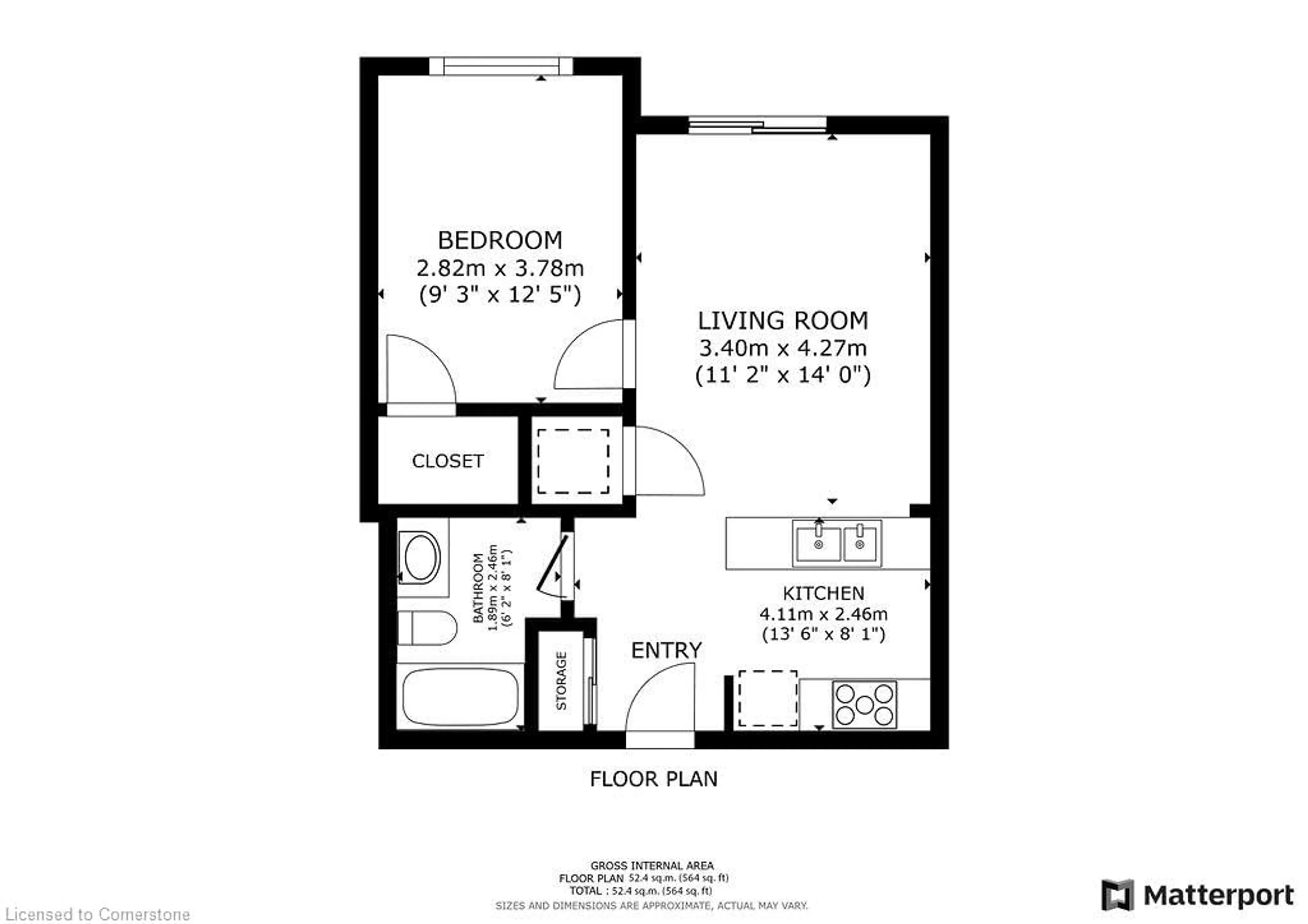 Floor plan for 101 Shoreview Pl #519, Stoney Creek Ontario L8E 0K2