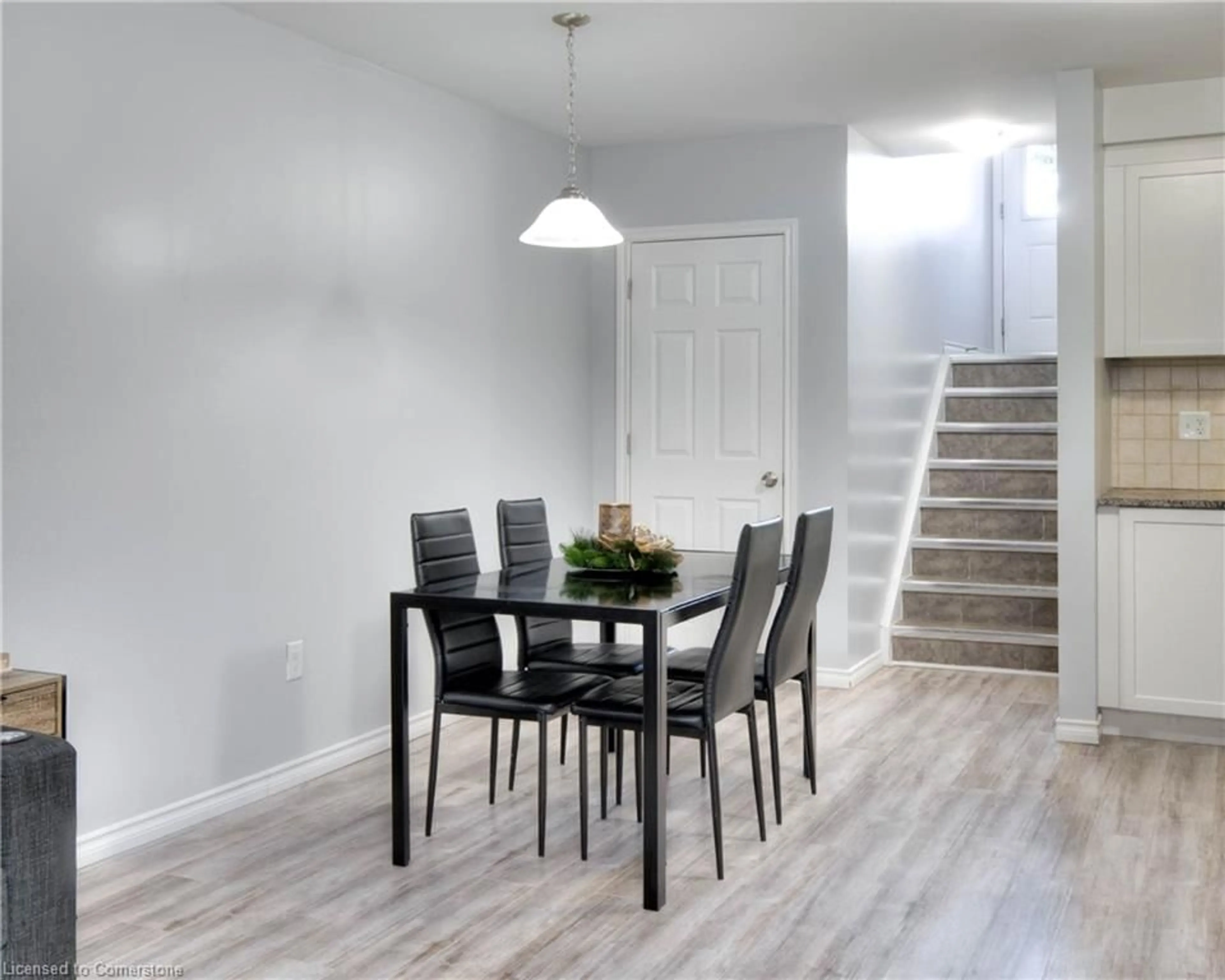 Dining room, wood/laminate floor for 931 Glasgow St #36A, Kitchener Ontario N2N 0B6