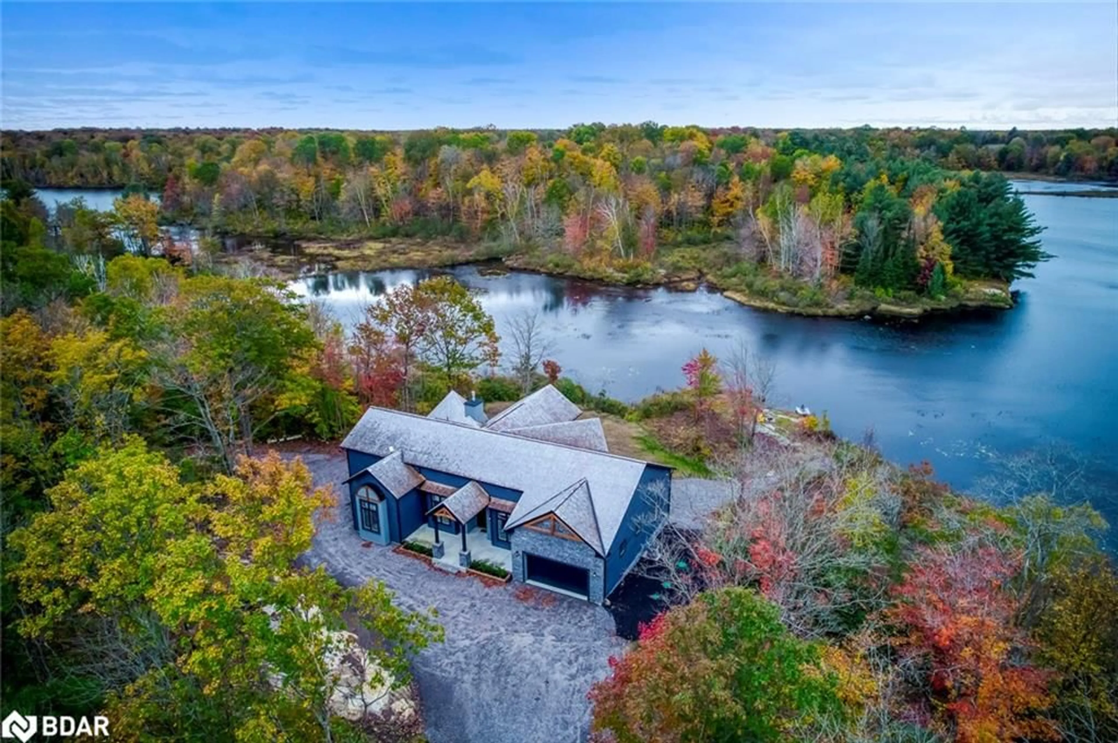 A pic from outside/outdoor area/front of a property/back of a property/a pic from drone, water/lake/river/ocean view for 4805 Muskoka District 169 Rd #6, Muskoka Lakes Ontario P0C 1H0