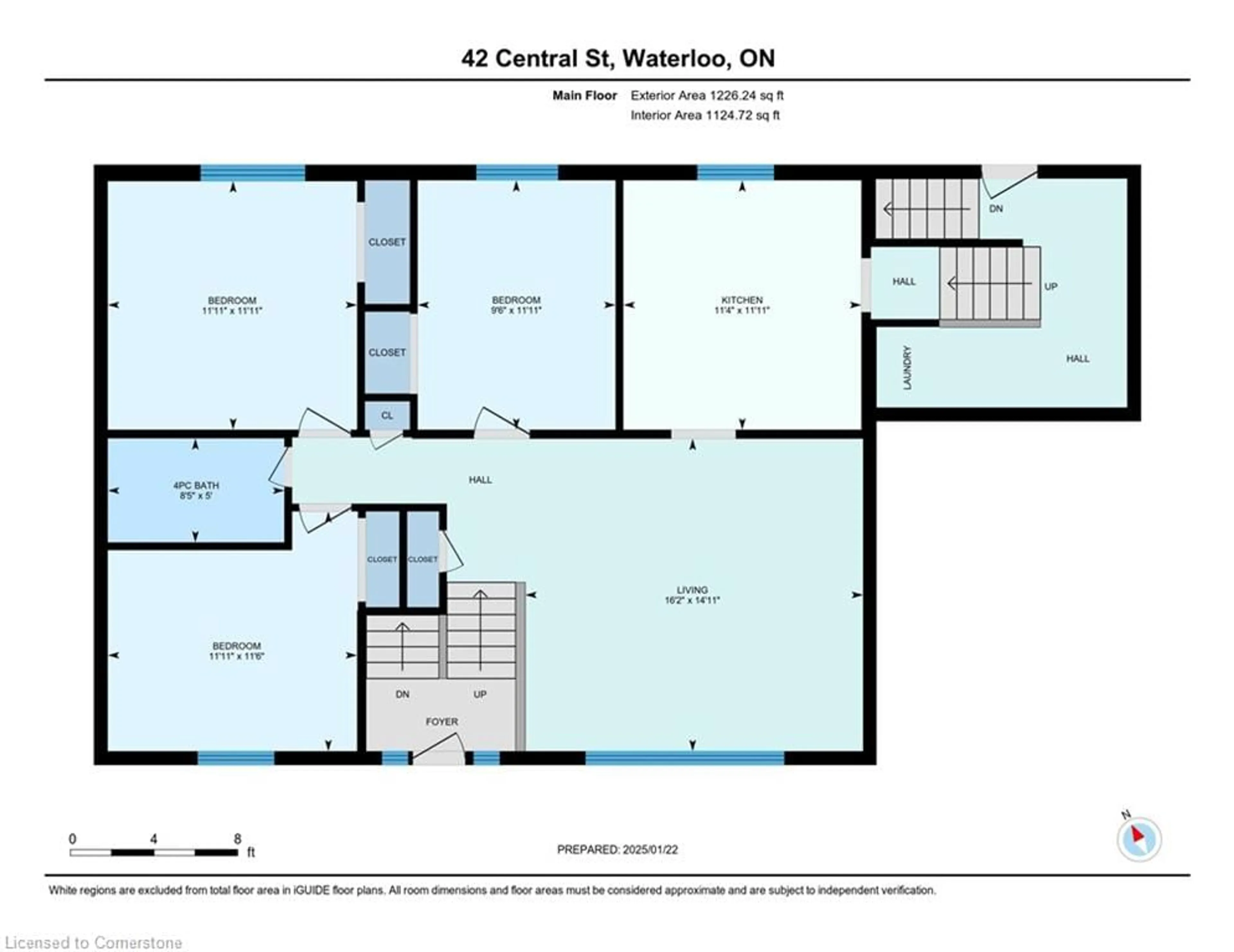 Floor plan for St, Waterloo Ontario N2L 3A6