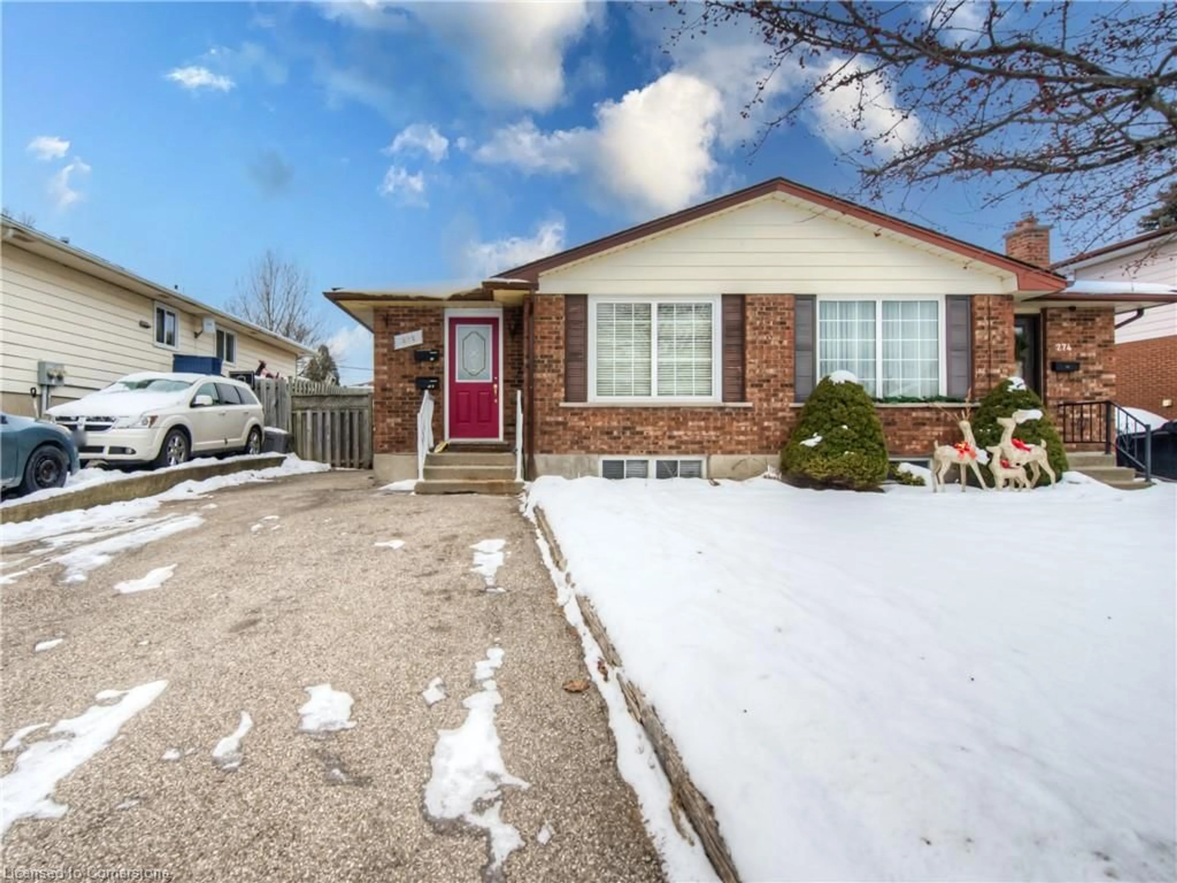 Home with brick exterior material, street for 272 Bakersfield Dr, Cambridge Ontario N1R 6X7