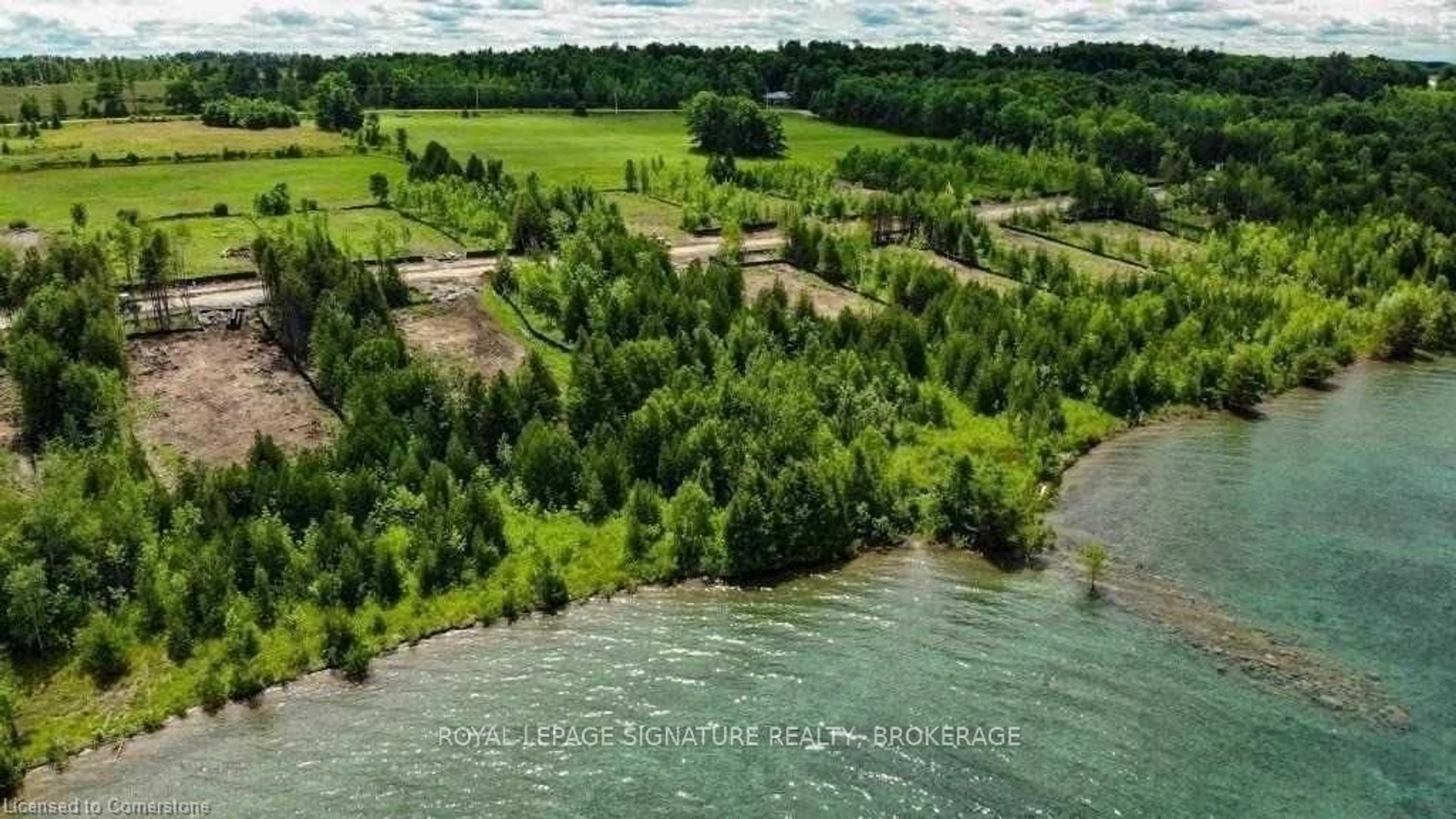 A pic from outside/outdoor area/front of a property/back of a property/a pic from drone, water/lake/river/ocean view for 144 Wilson Dr #Lot 22, Georgian Bluffs Ontario N0H 2T0