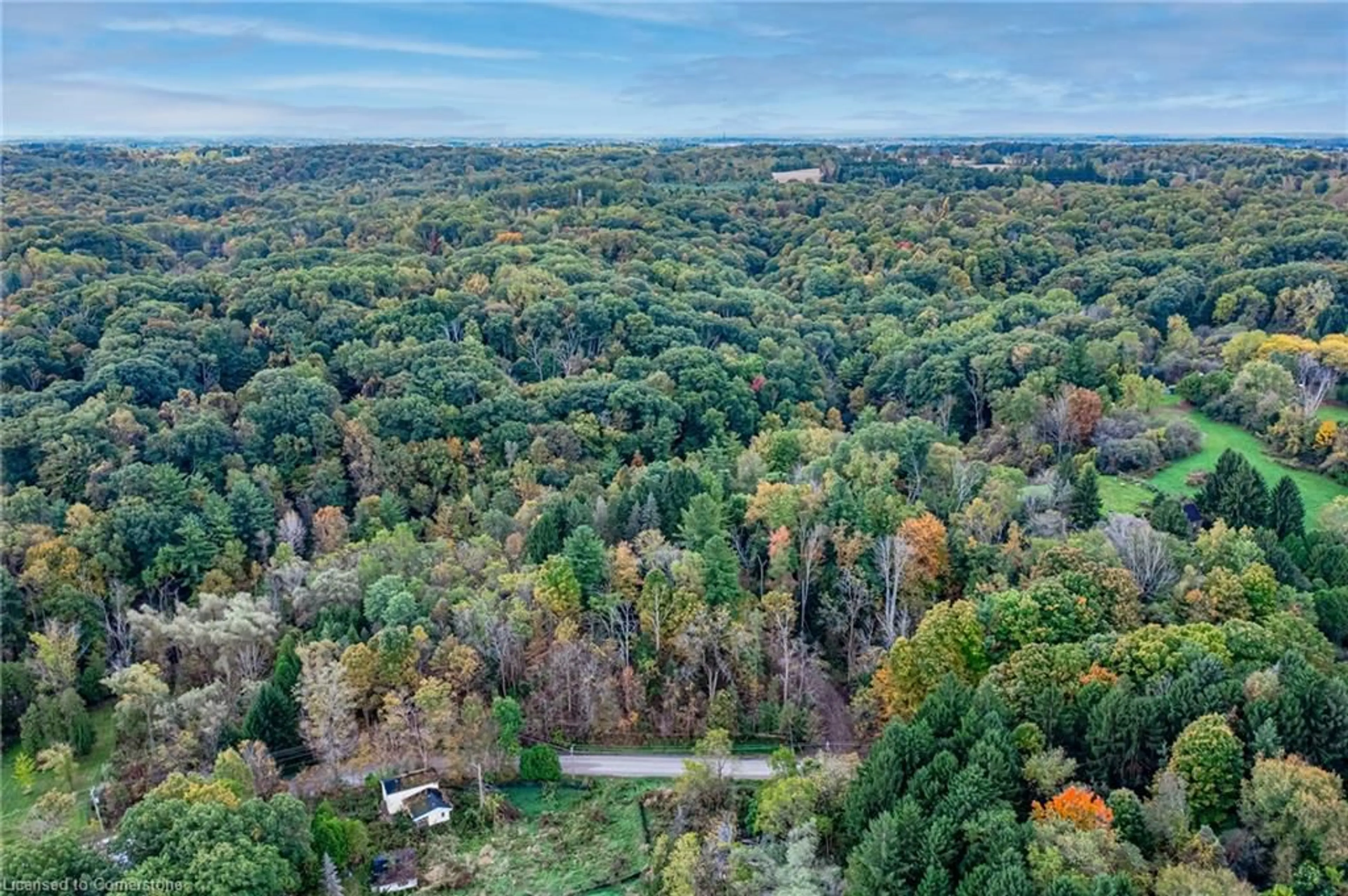 A pic from outside/outdoor area/front of a property/back of a property/a pic from drone, forest/trees view for 1296 Mineral Springs Rd, Ancaster Ontario L9H 5E3