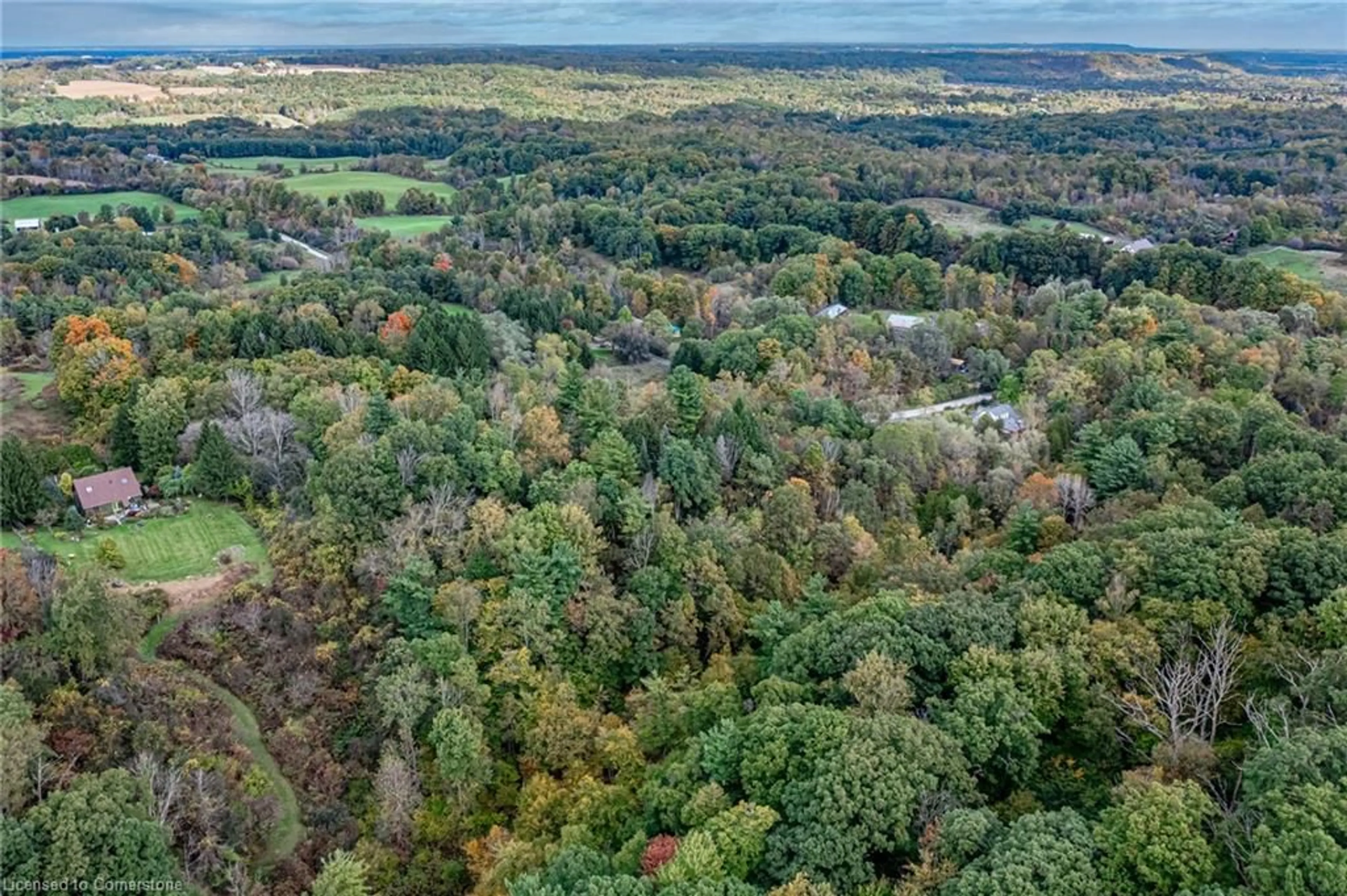 A pic from outside/outdoor area/front of a property/back of a property/a pic from drone, forest/trees view for 1296 Mineral Springs Rd, Ancaster Ontario L9H 5E3