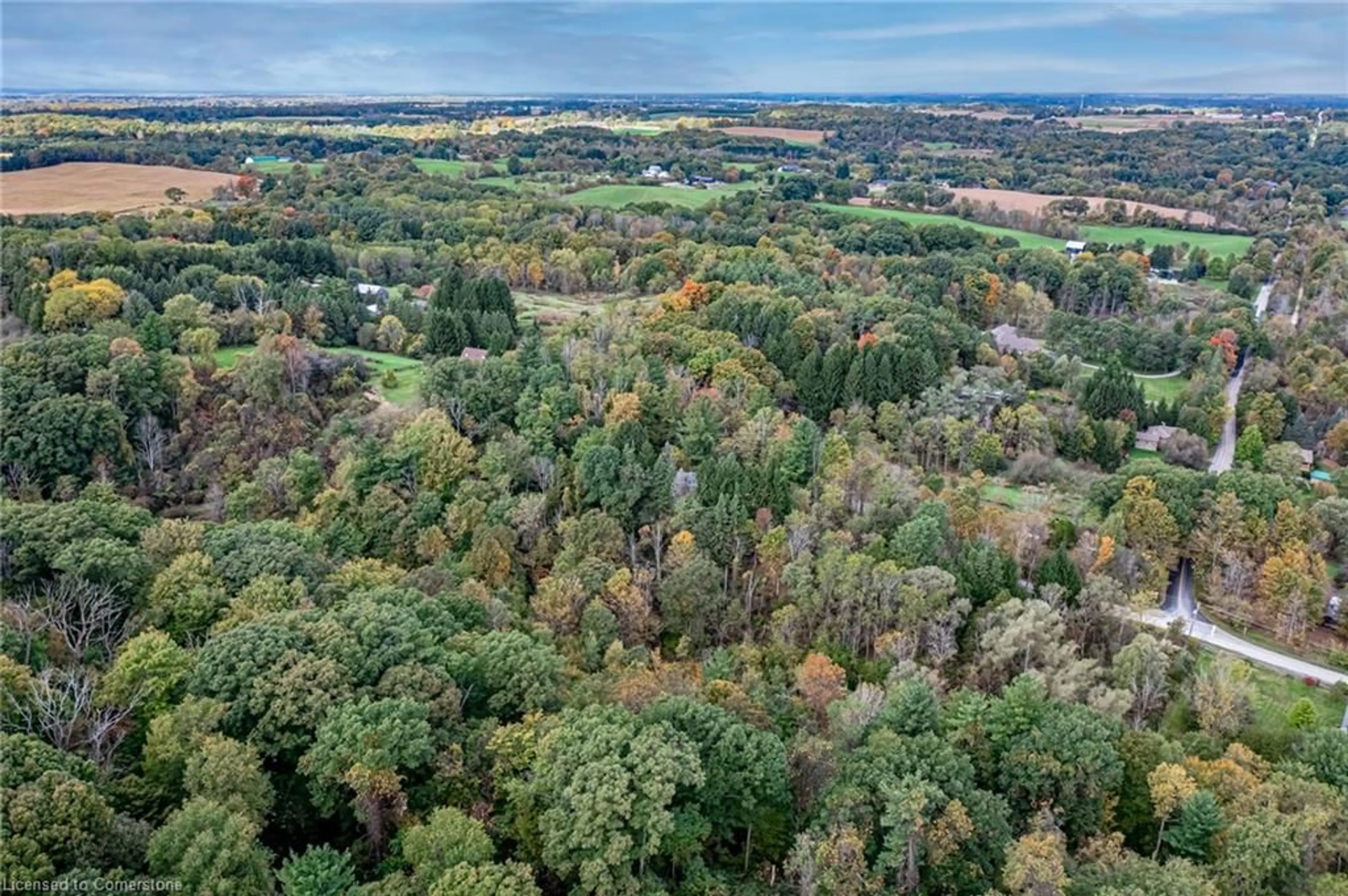 A pic from outside/outdoor area/front of a property/back of a property/a pic from drone, forest/trees view for 1296 Mineral Springs Rd, Ancaster Ontario L9H 5E3