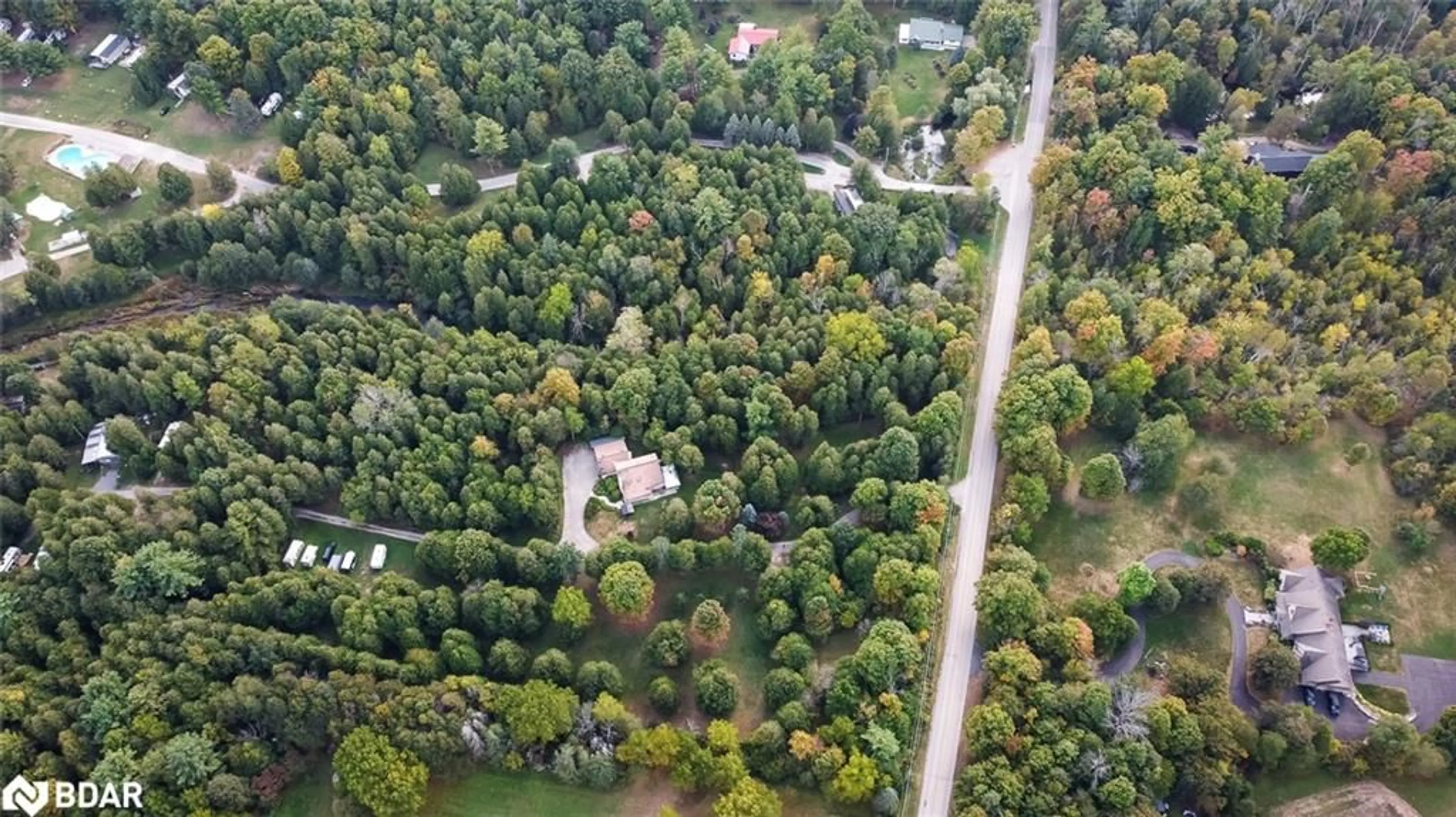 A pic from outside/outdoor area/front of a property/back of a property/a pic from drone, forest/trees view for 326 11th Concession Rd, Carlisle Ontario L8B 1J1