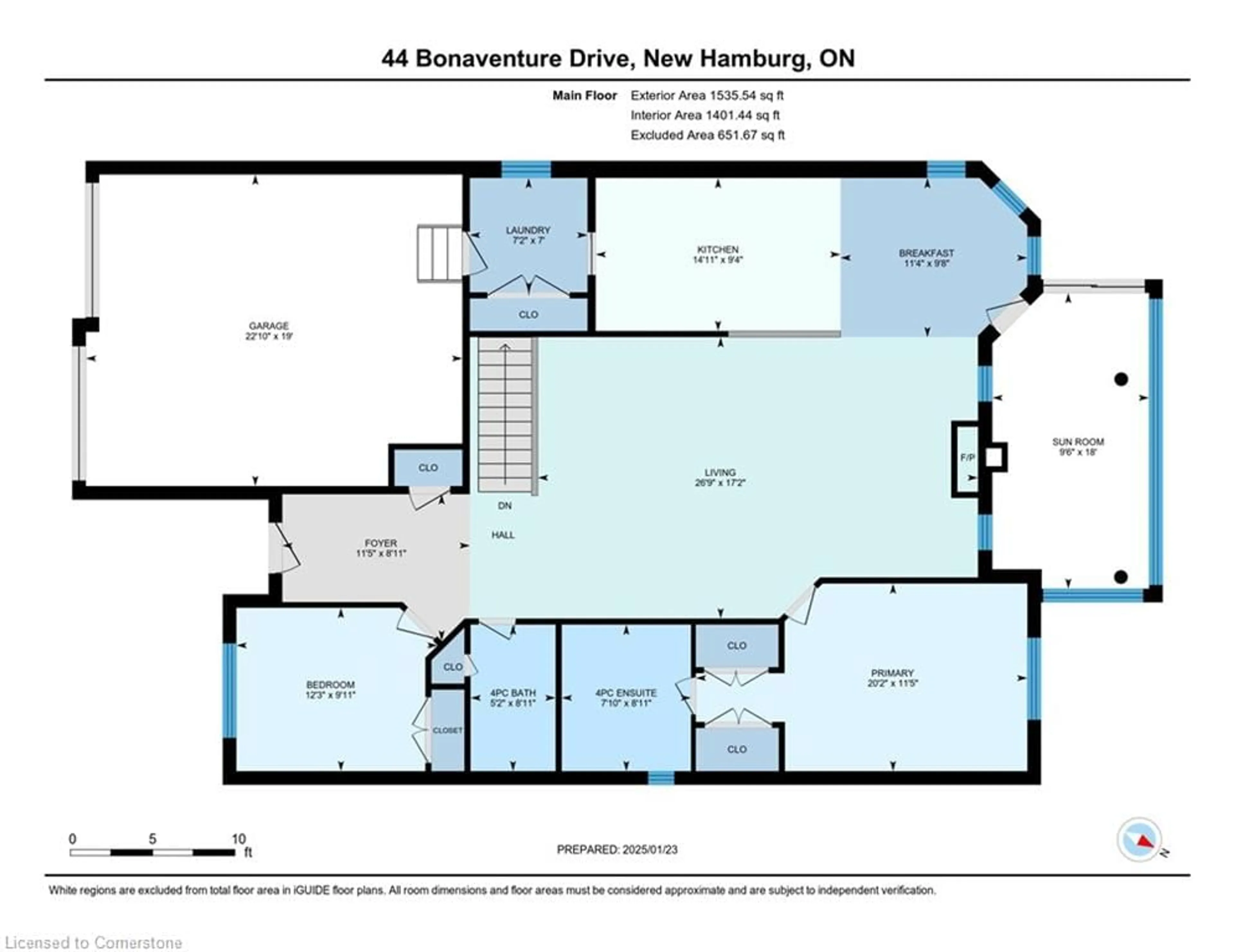 Floor plan for 44 Bonaventure Dr, New Hamburg Ontario N3A 4R1