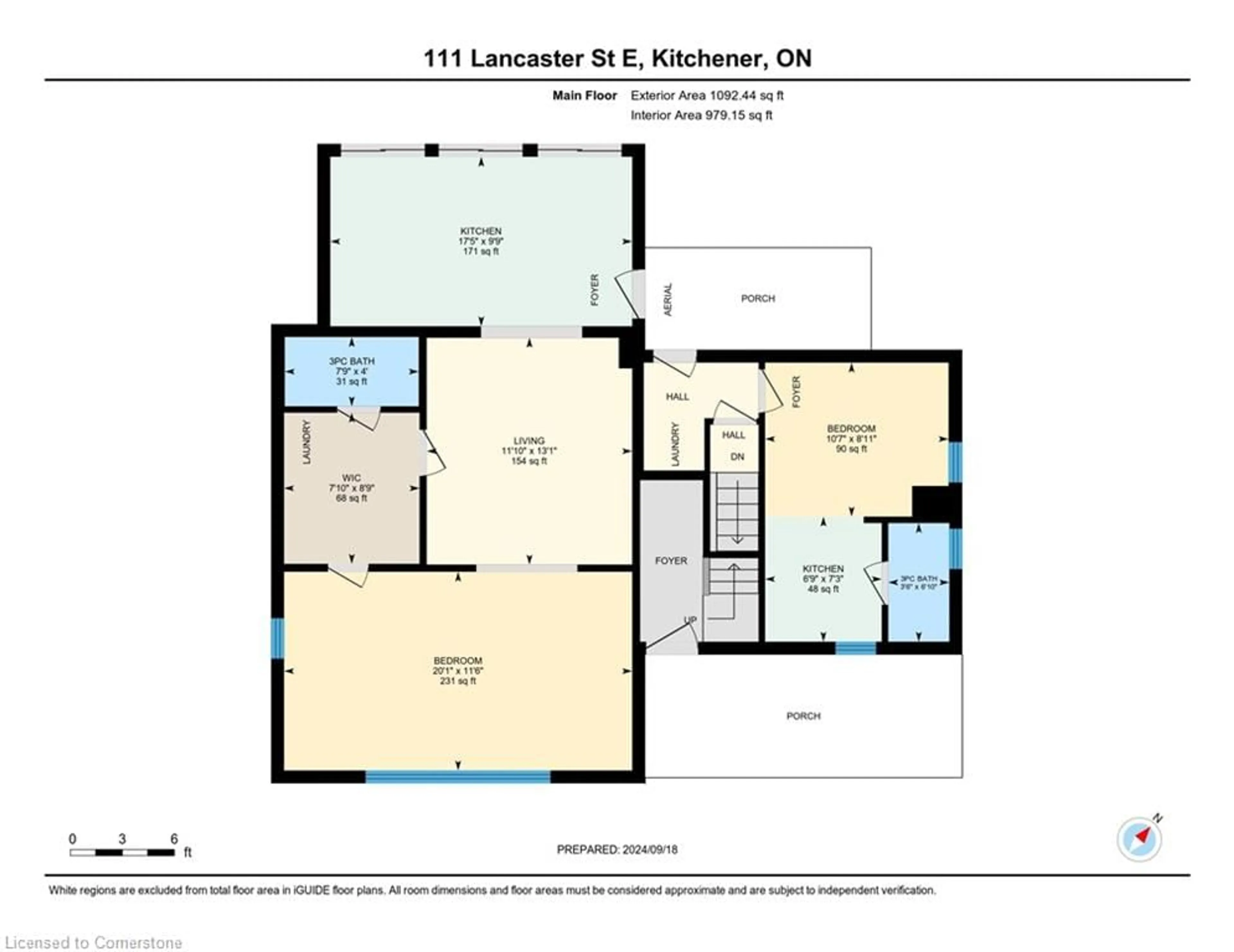 Floor plan for 111 Lancaster St, Kitchener Ontario N2H 1M7