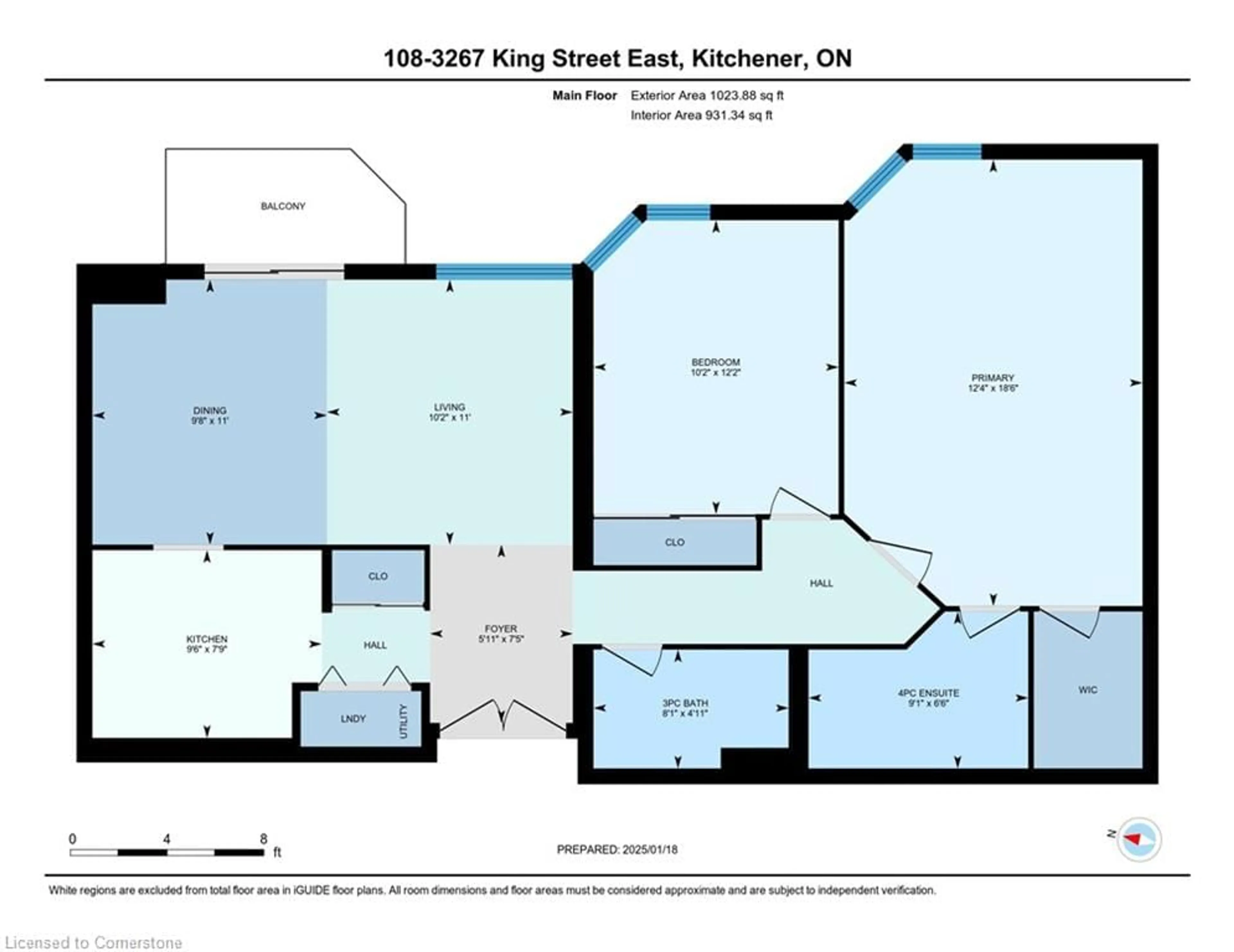 Floor plan for 3267 King St #108, Kitchener Ontario N2A 4A4