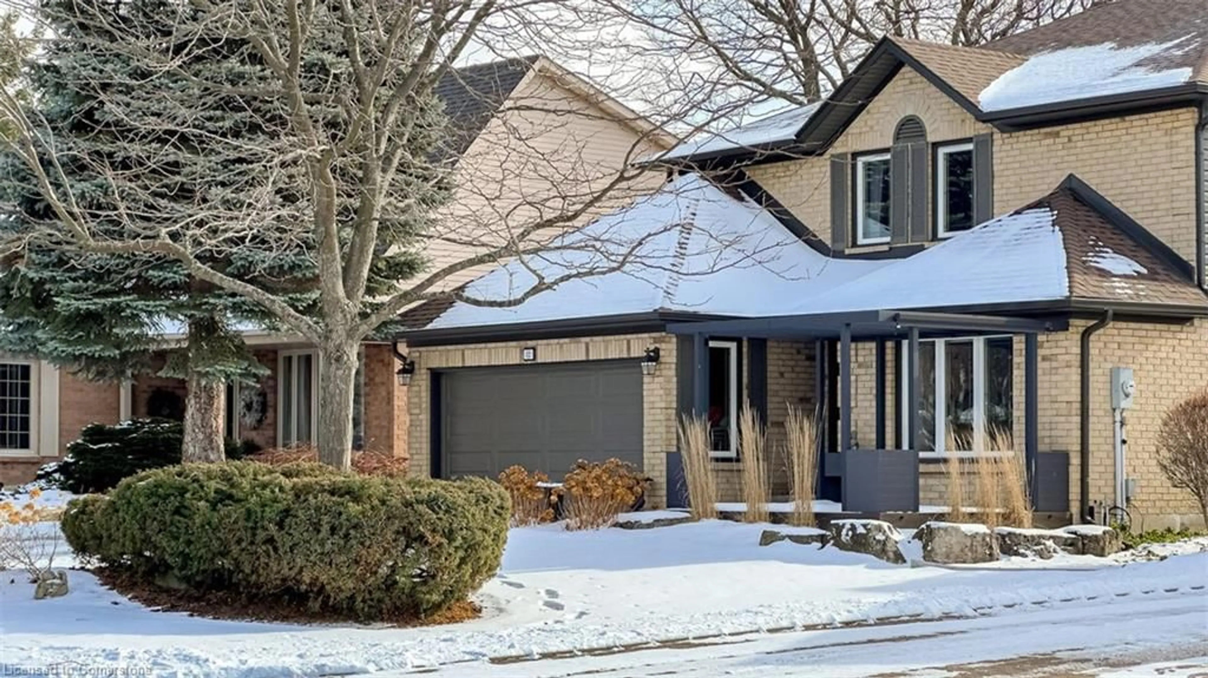 Home with vinyl exterior material, street for 12 Larkspur Cres, Ancaster Ontario L9K 1C3