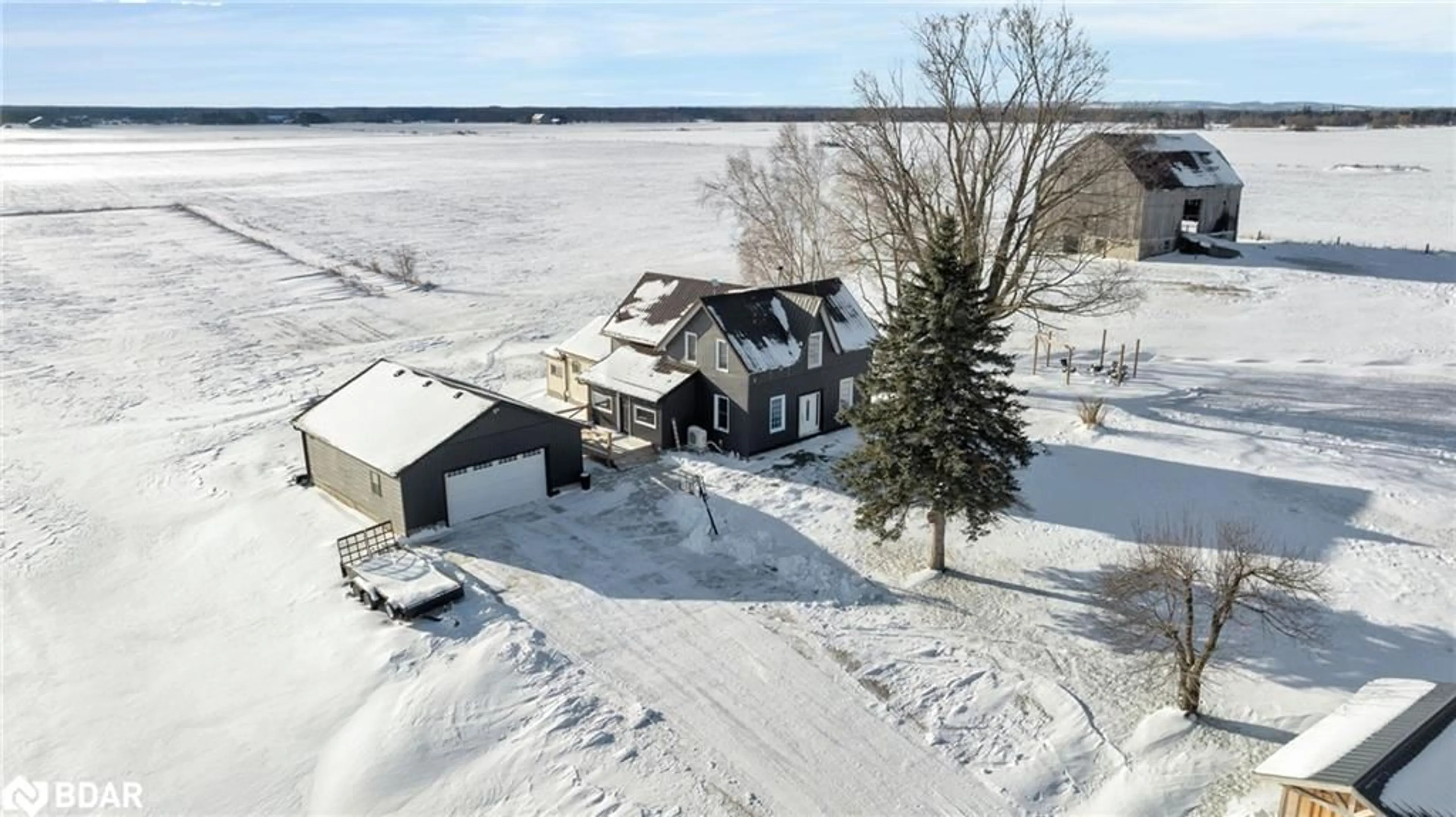 A pic from outside/outdoor area/front of a property/back of a property/a pic from drone, unknown for 4355 7 Sunnidale Concession, New Lowell Ontario L0M 1N0