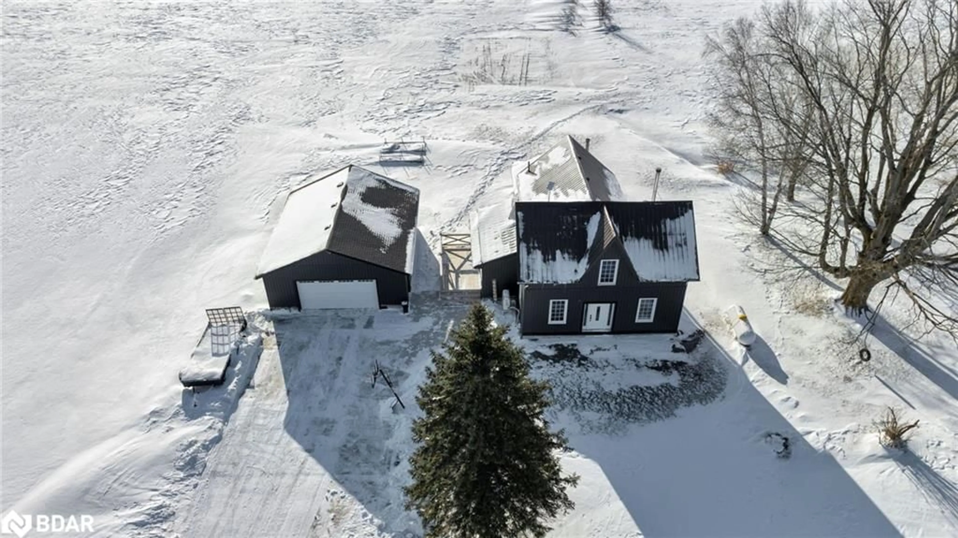 A pic from outside/outdoor area/front of a property/back of a property/a pic from drone, street for 4355 7 Sunnidale Concession, New Lowell Ontario L0M 1N0