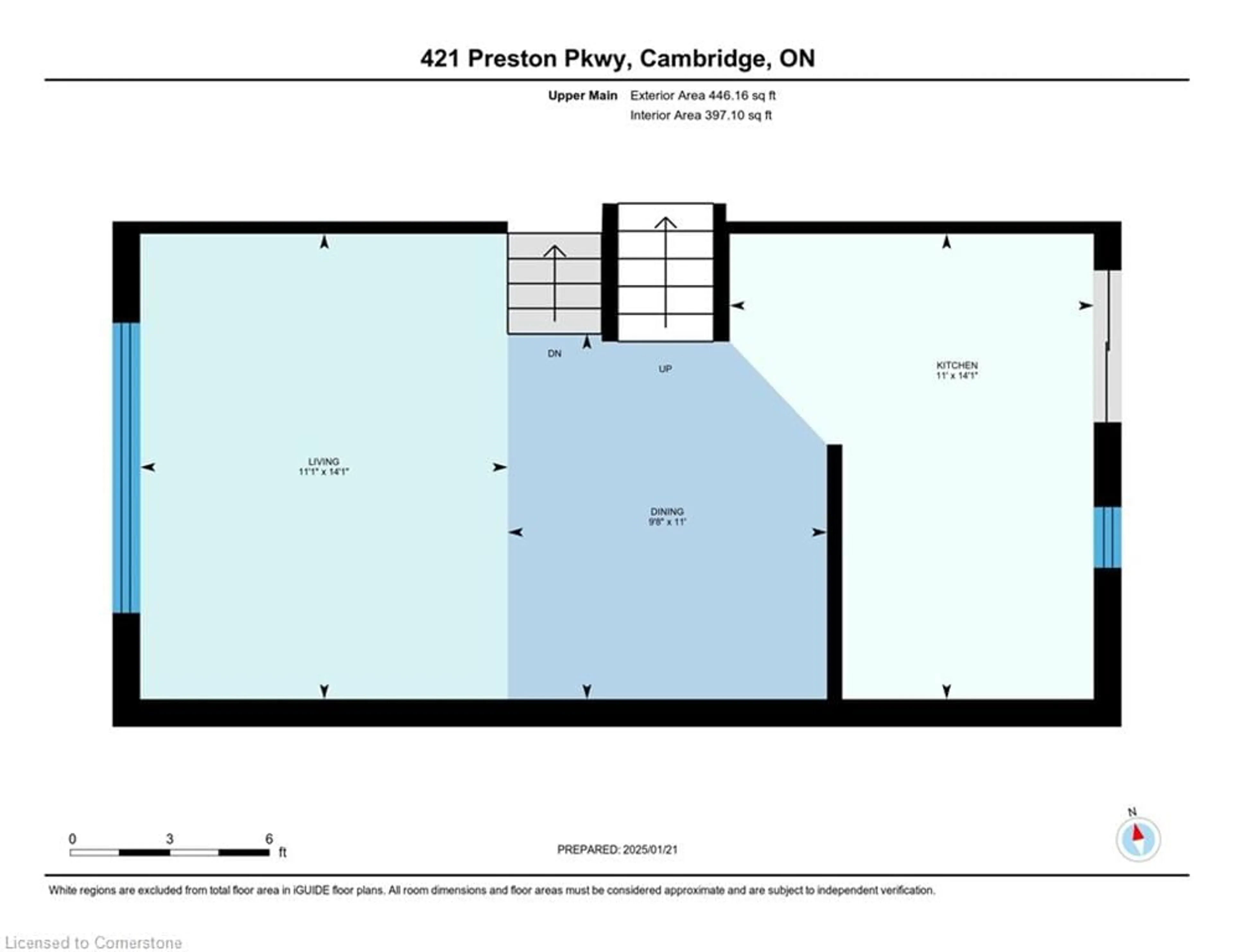 Floor plan for 421 Preston Pky, Cambridge Ontario N3H 4X3