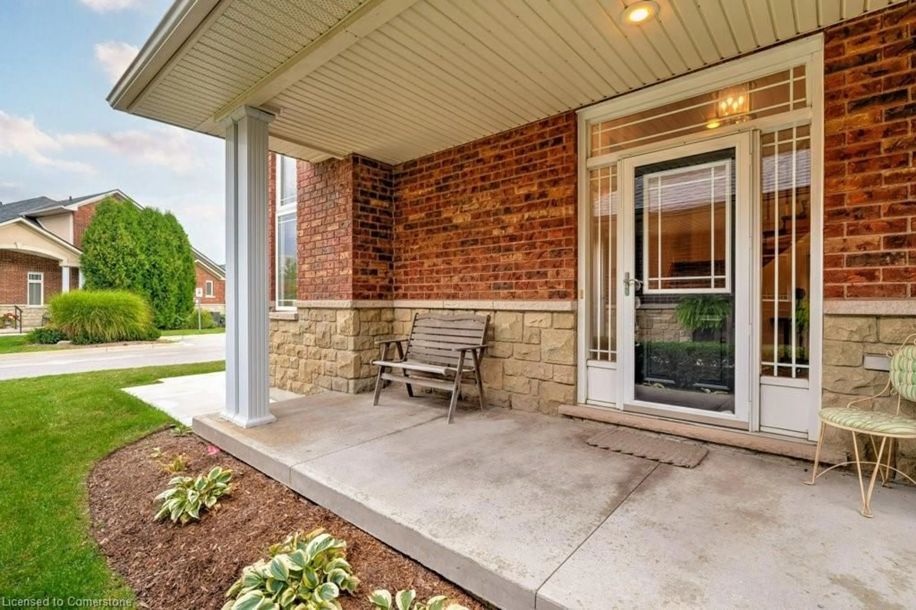 Home with brick exterior material, street for 35 Landscapes Trail, Ancaster Ontario L9K 0A1