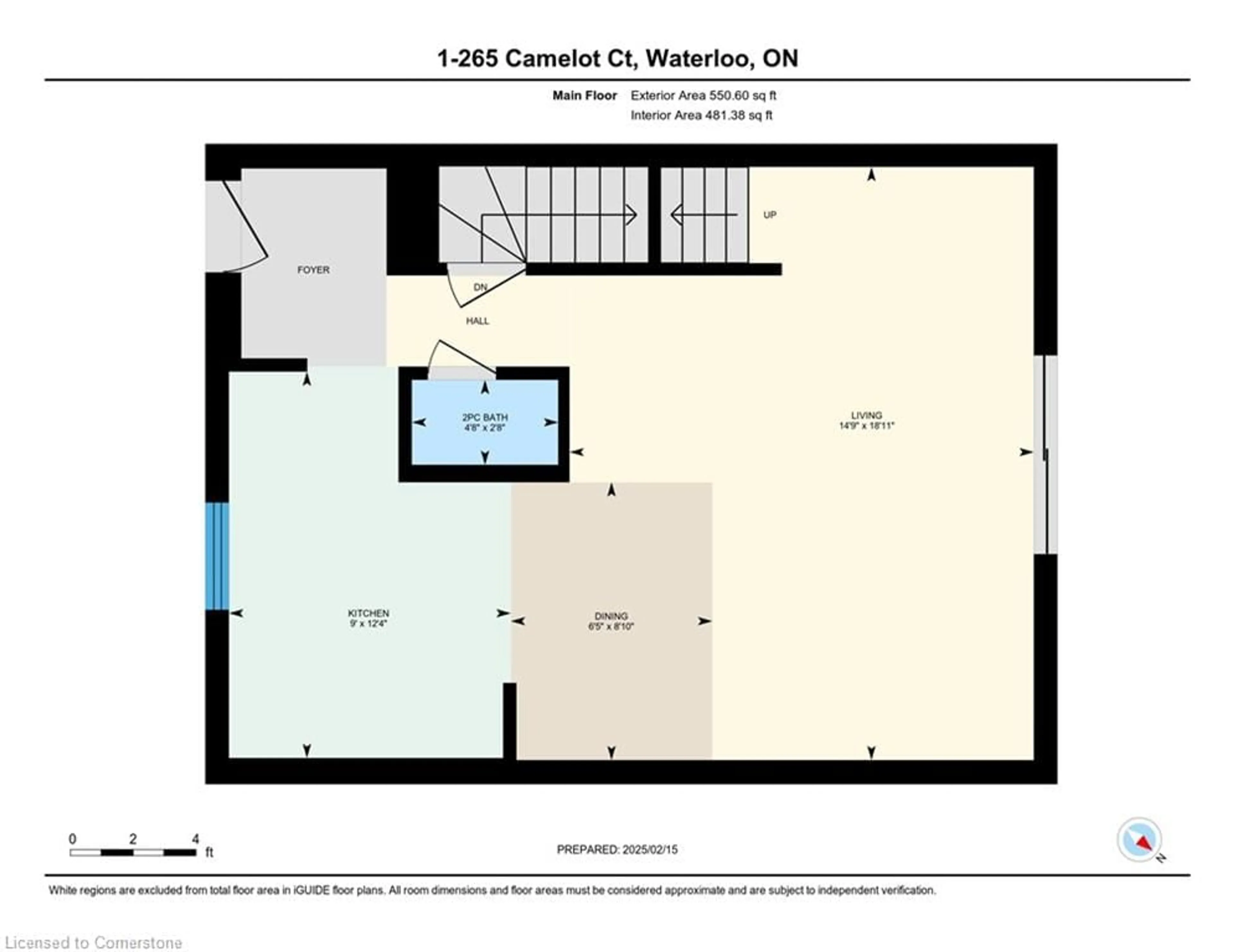 Floor plan for 265 Camelot Crt #1, Waterloo Ontario N2K 3G2