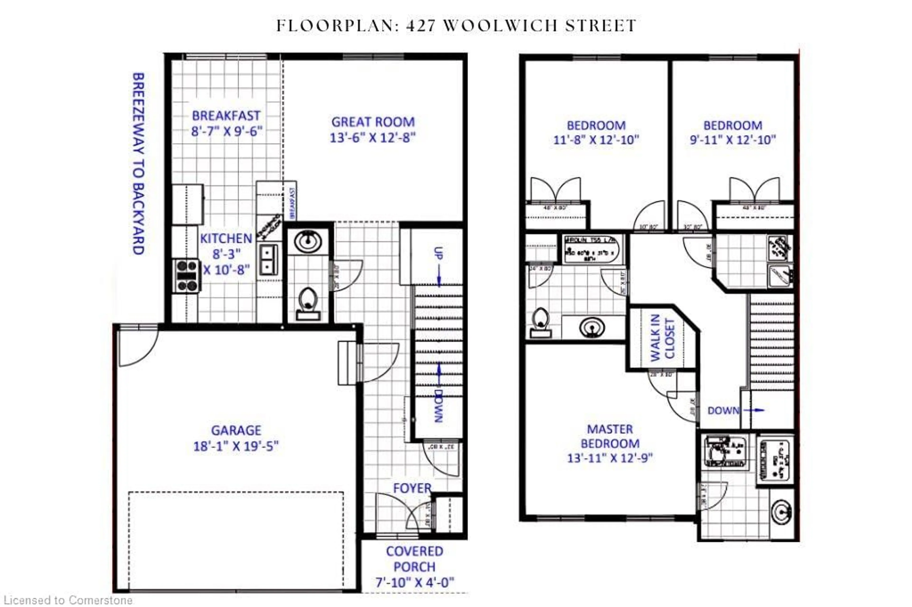 Floor plan for 427 Woolwich St, Waterloo Ontario N2K 0E8