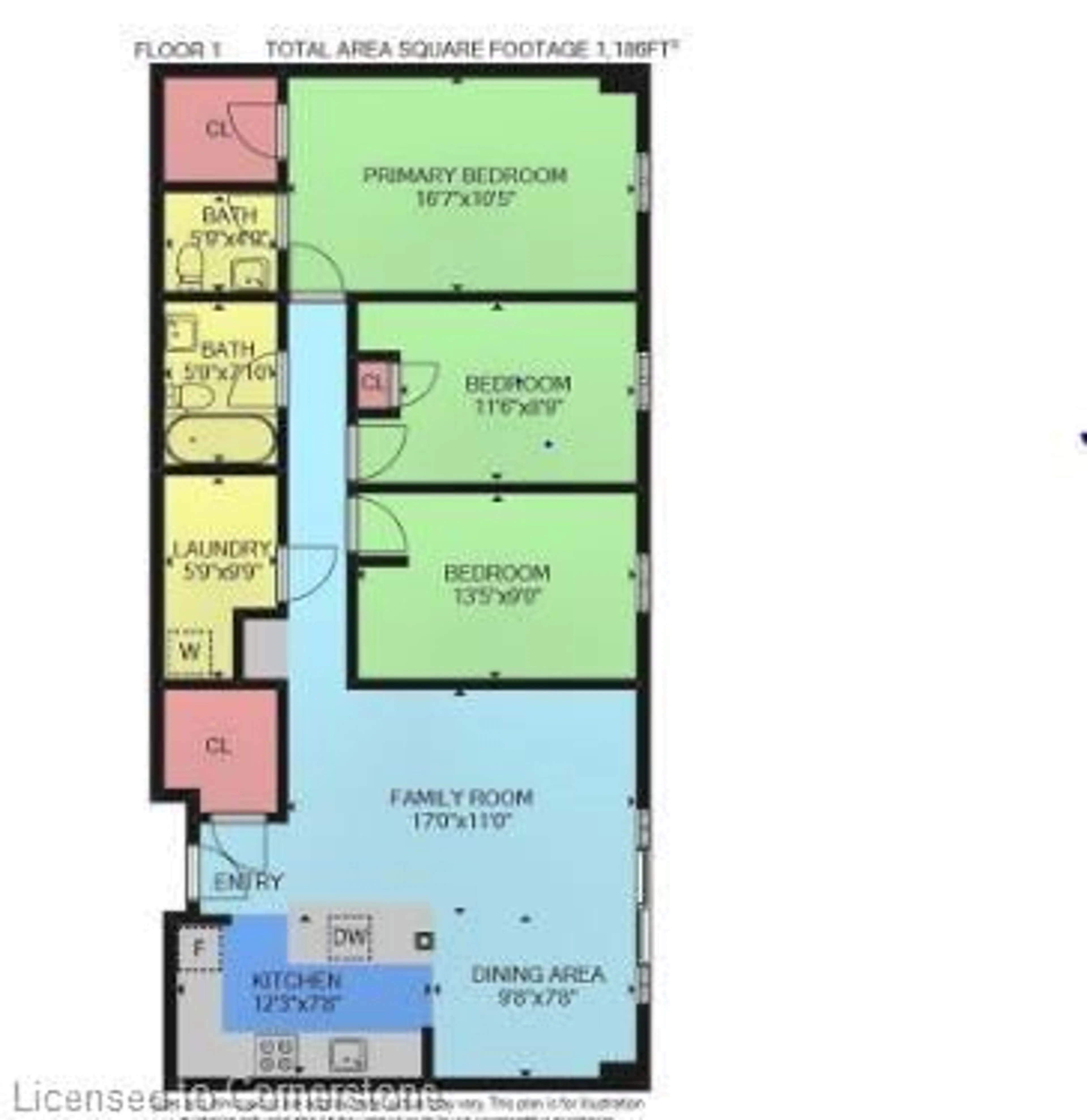 Floor plan for 1968 Main St #409, Hamilton Ontario L8S 1J7