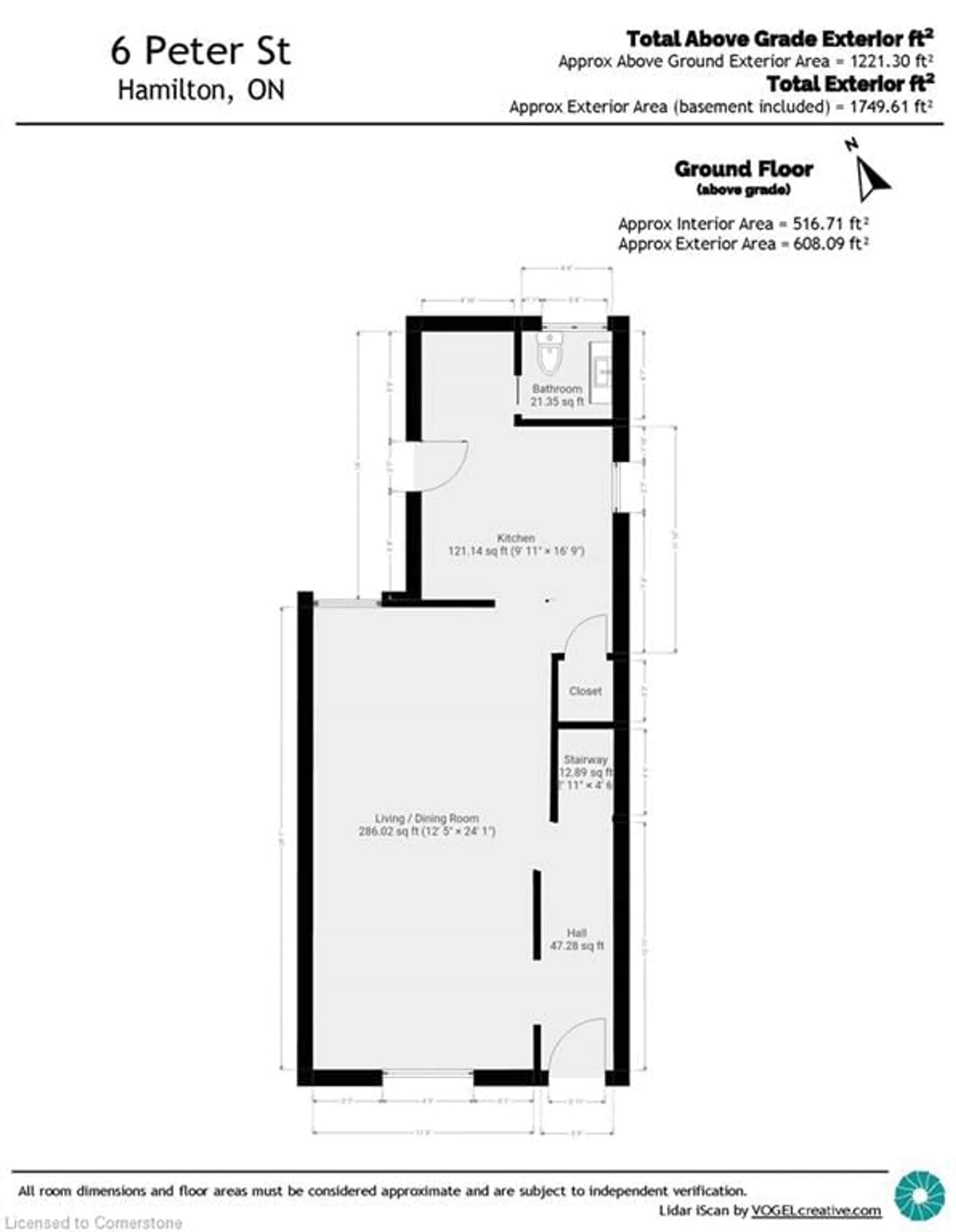 Floor plan for 6 Peter St, Hamilton Ontario L8R 1T2