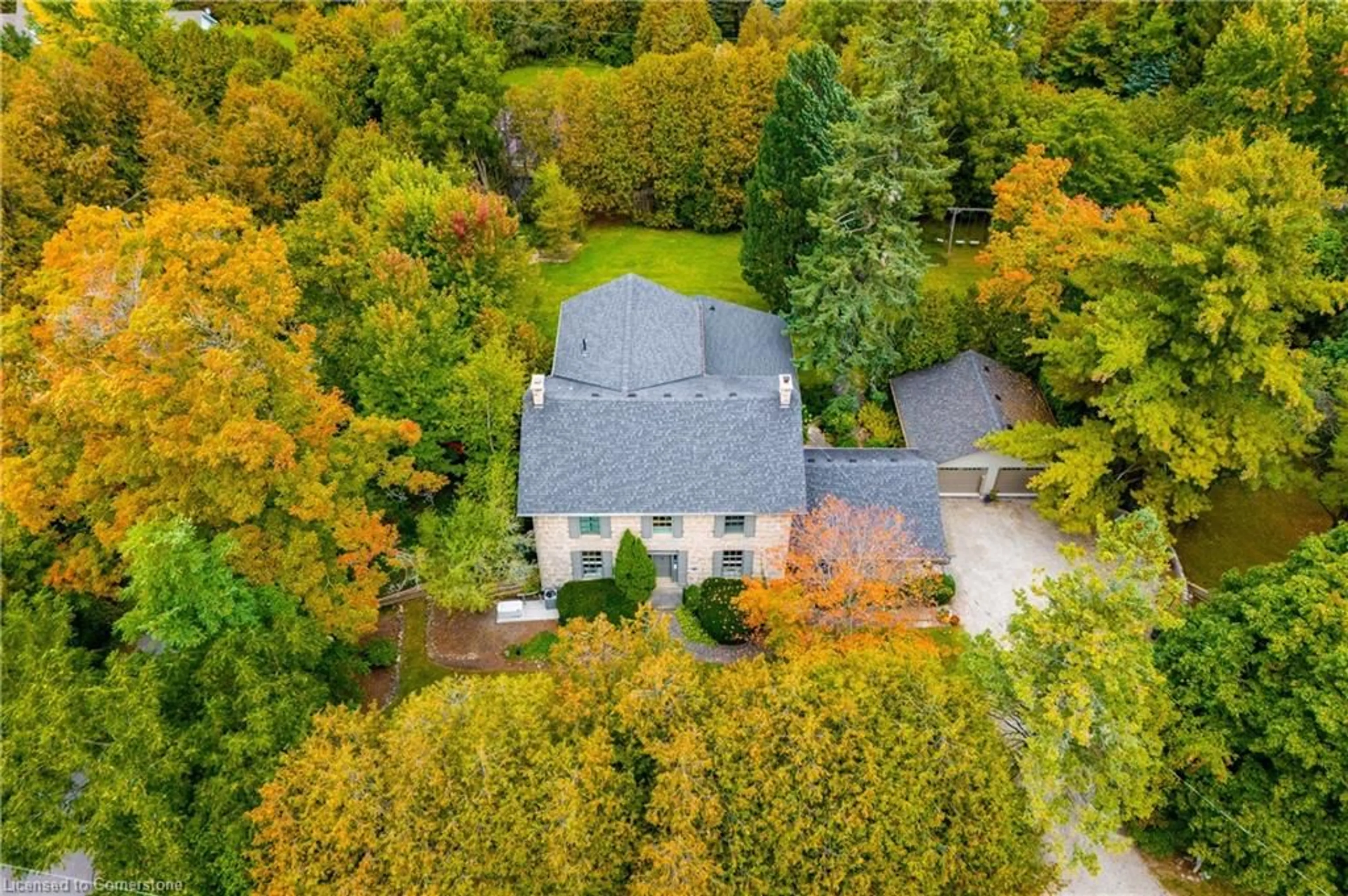 A pic from outside/outdoor area/front of a property/back of a property/a pic from drone, street for 292 South River Rd, Elora Ontario N0B 1S0