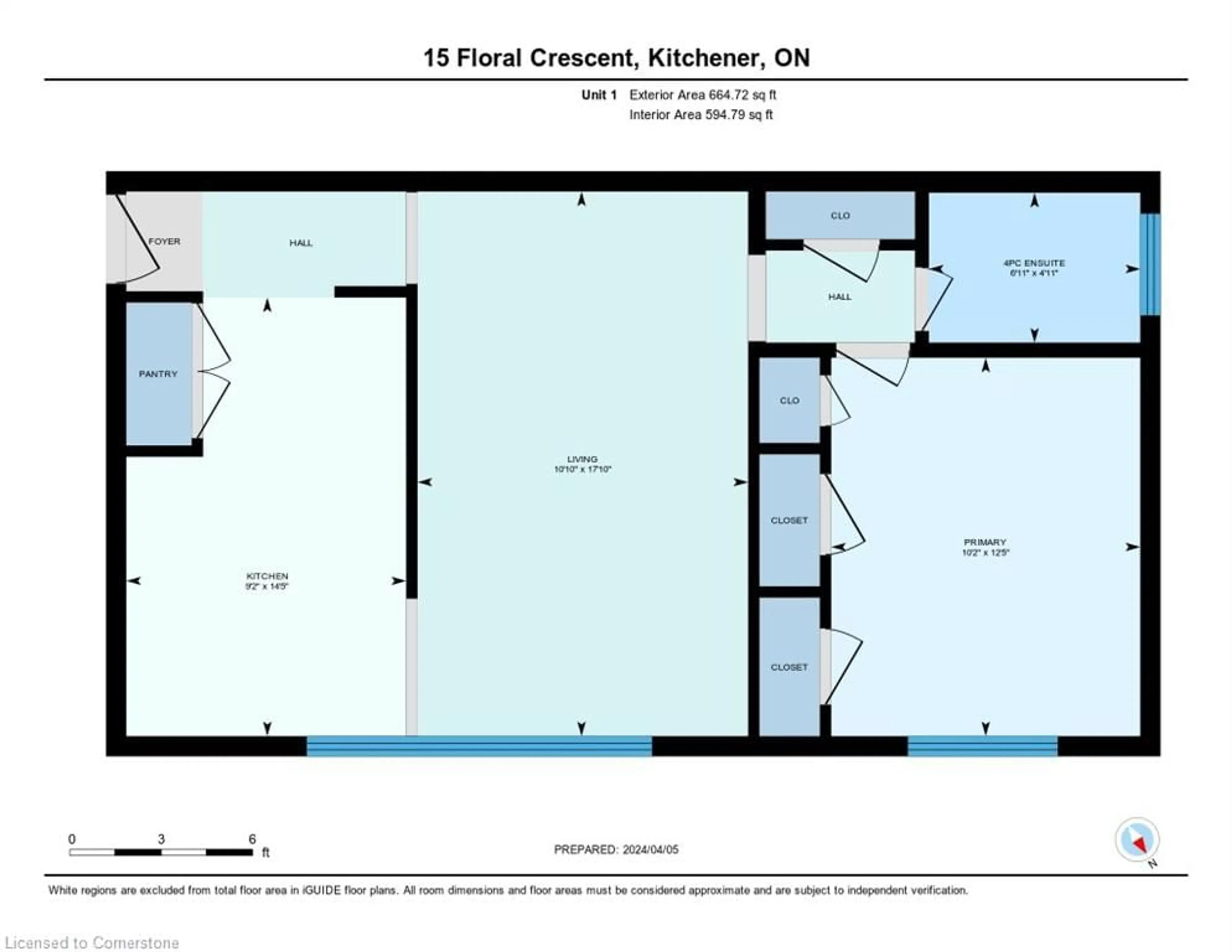 Floor plan for 15 Floral Cres, Kitchener Ontario N2G 3B3