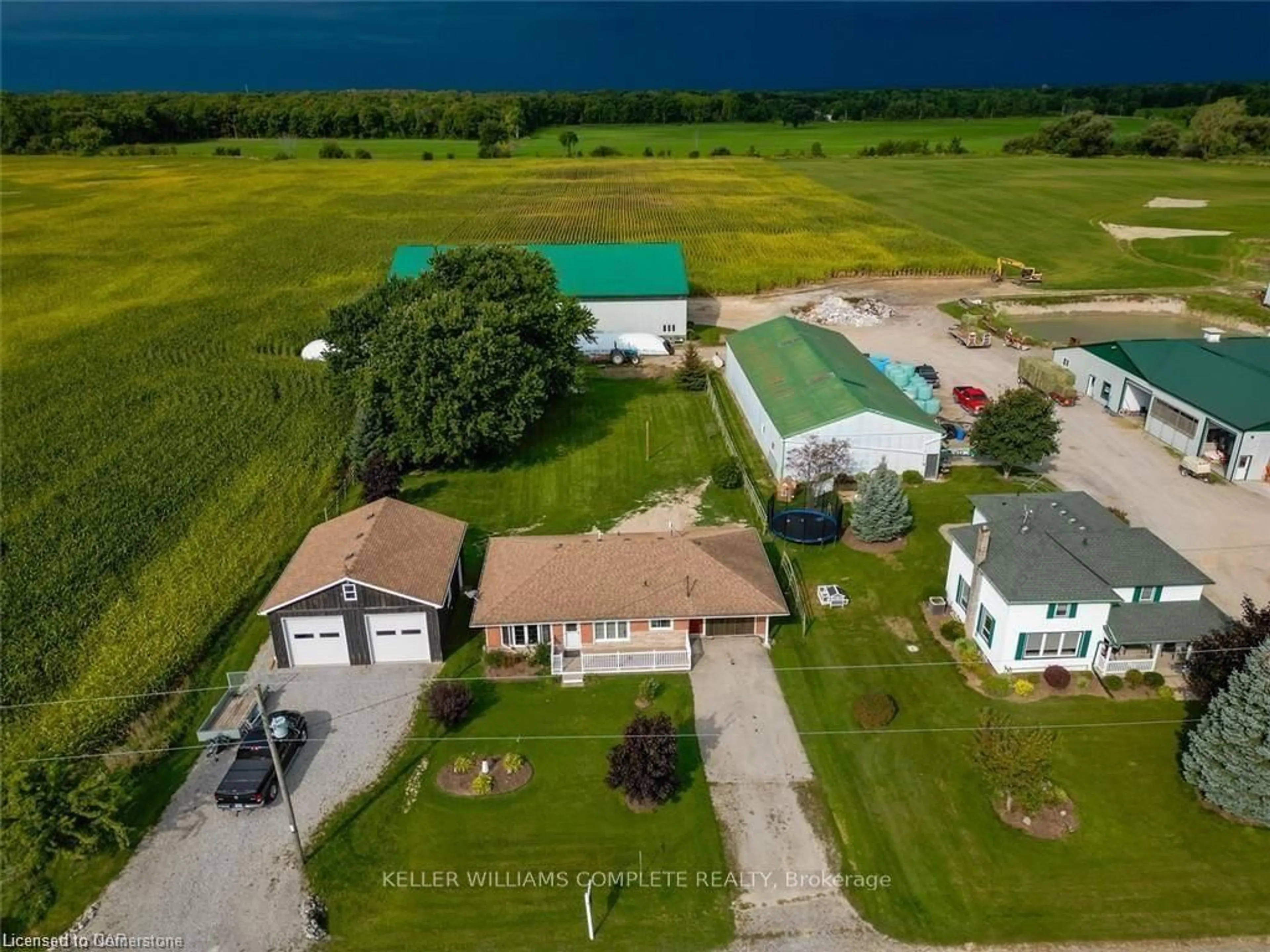 A pic from outside/outdoor area/front of a property/back of a property/a pic from drone, water/lake/river/ocean view for 64478 Side Road 44, Wainfleet Ontario L0R 2J0