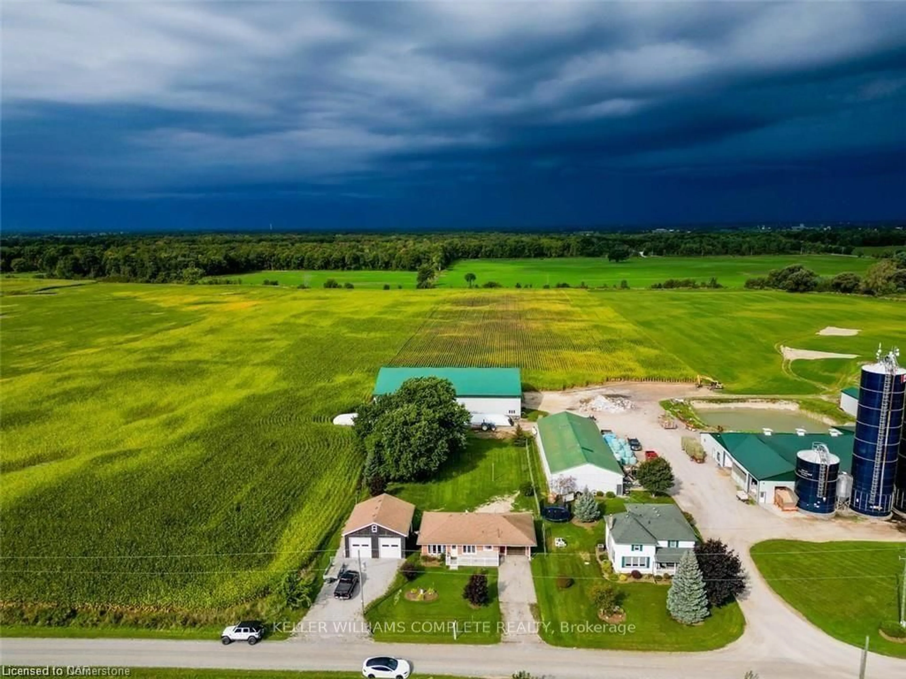 A pic from outside/outdoor area/front of a property/back of a property/a pic from drone, water/lake/river/ocean view for 64478 Side Road 44, Wainfleet Ontario L0R 2J0