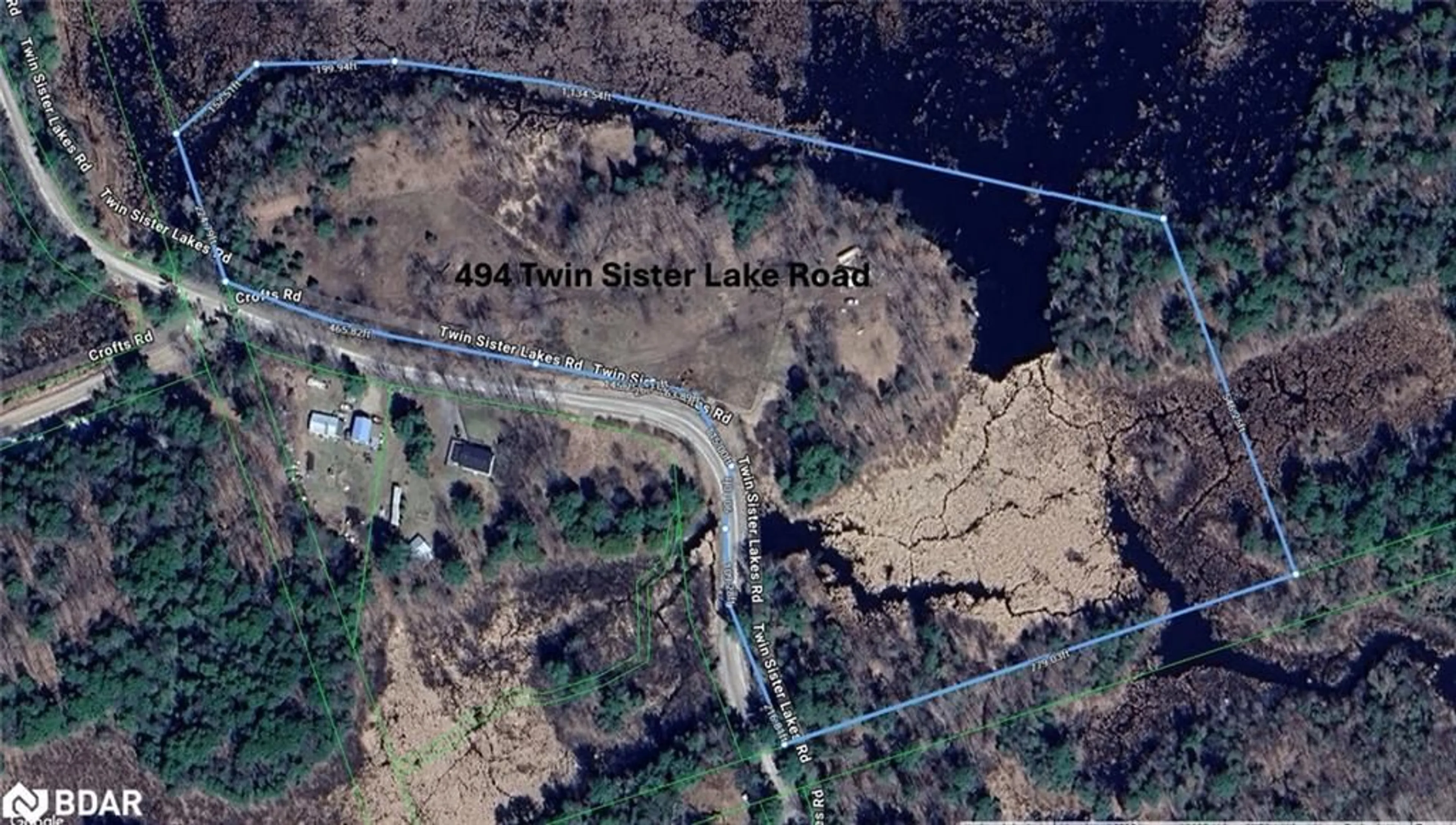 A pic from outside/outdoor area/front of a property/back of a property/a pic from drone, street for 494 Twin Sisters Lake Road Rd, Marmora and Lake Ontario K0K 2M0