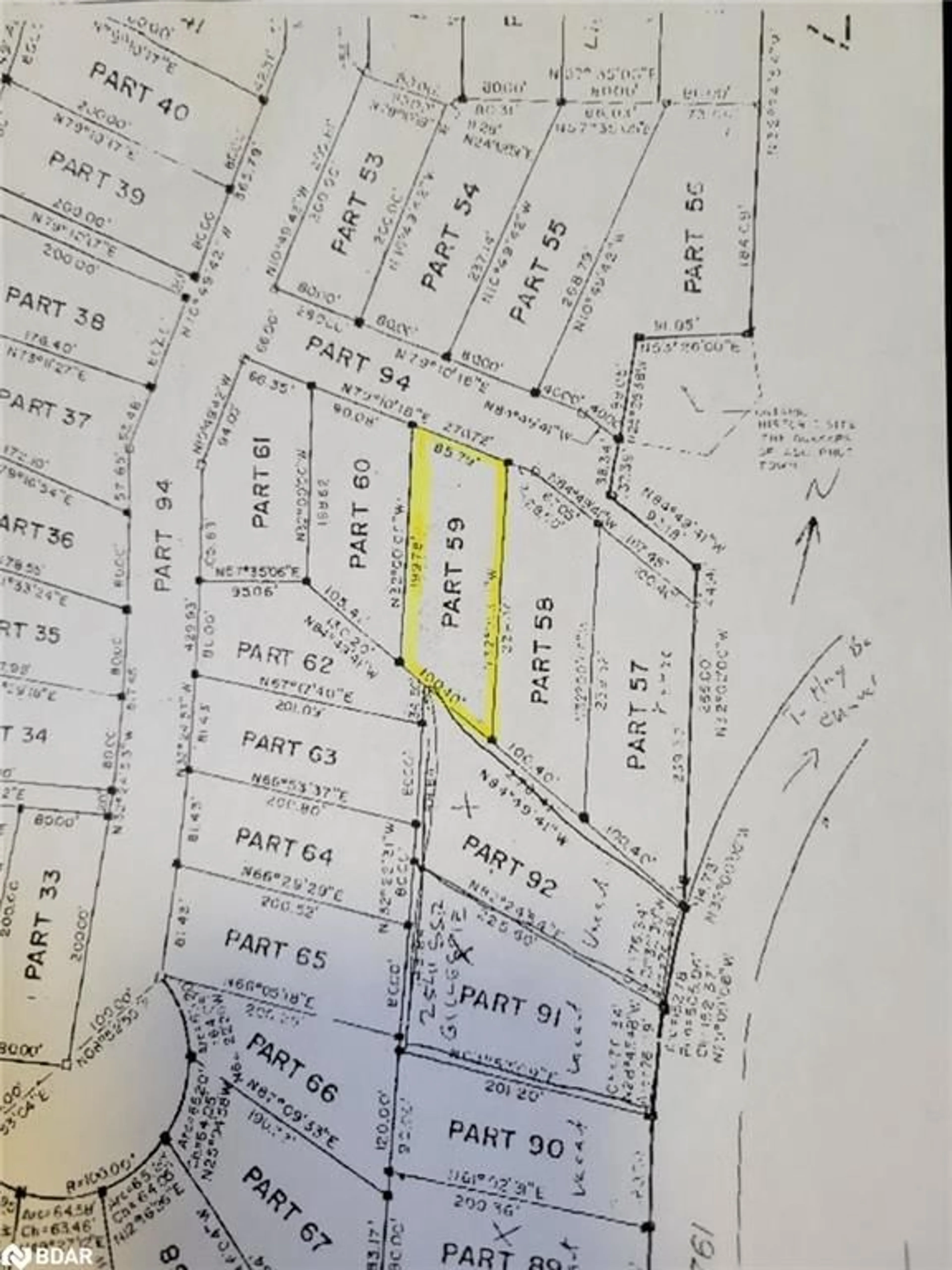 Picture of a map for LOT 59 Quaker Hill Rd, Dorland Subdivision Ontario K7R 3K7