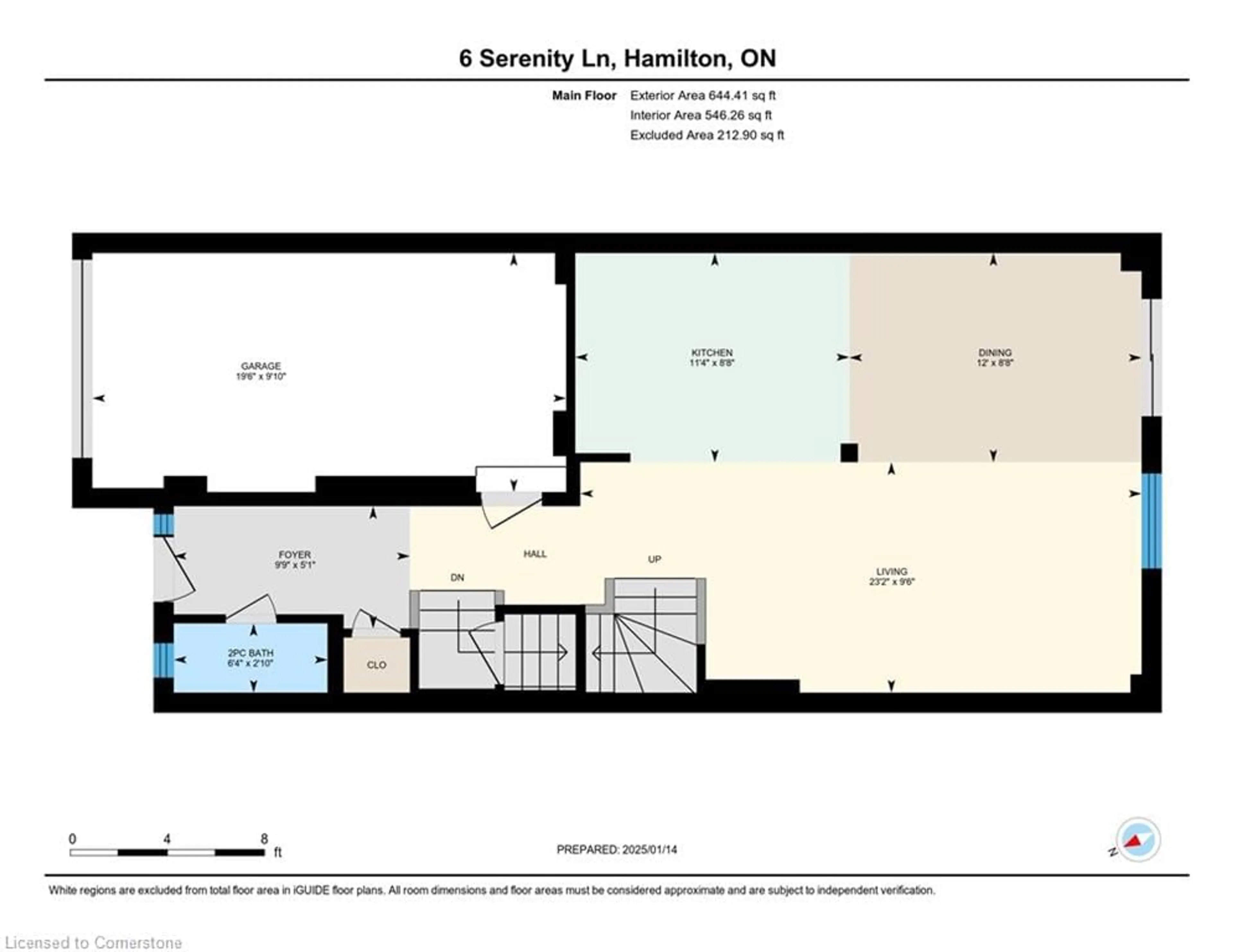 Floor plan for 6 Serenity Lane, Hamilton Ontario L0R 1P0