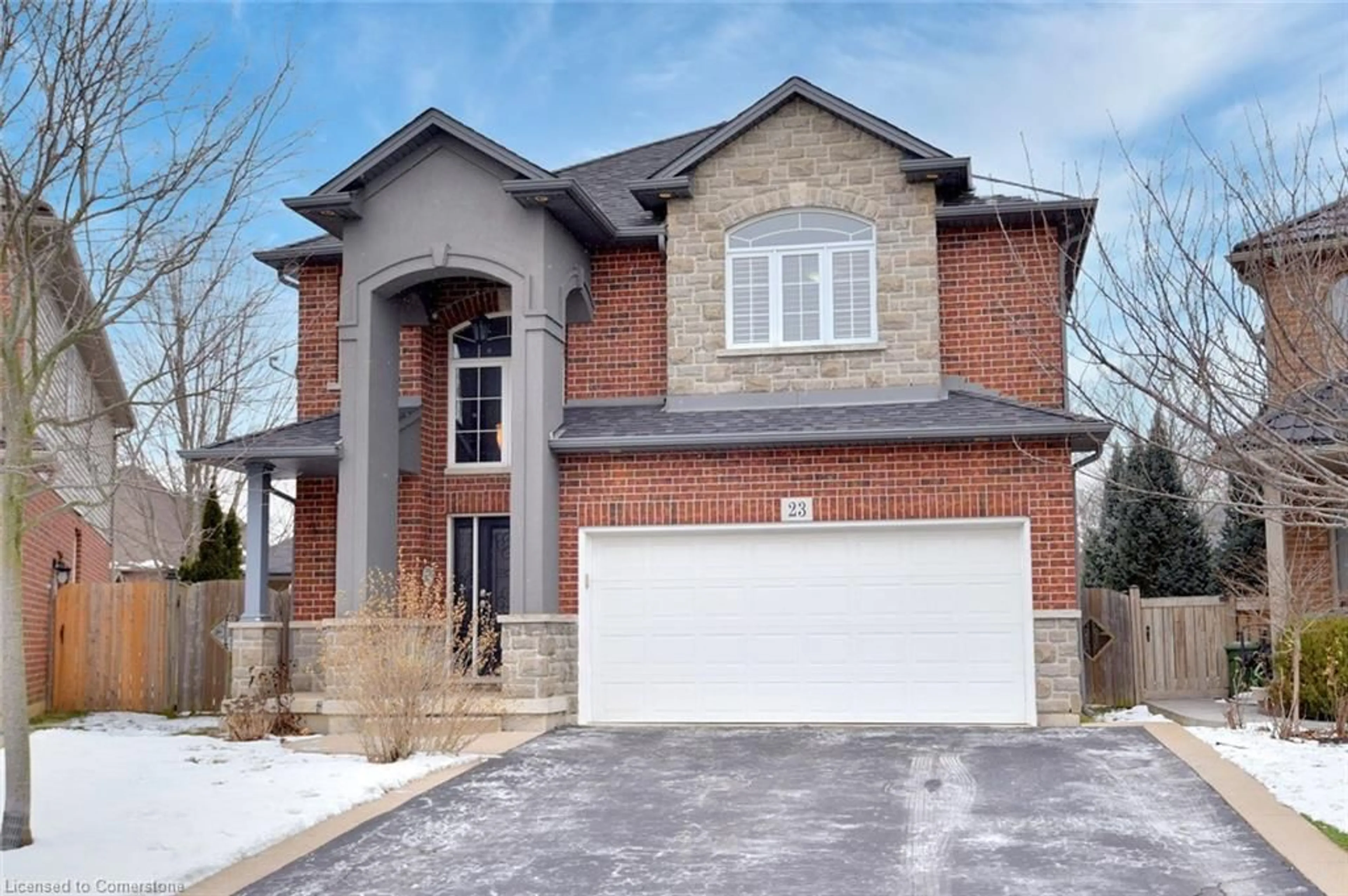 Home with brick exterior material, street for 23 Felicia Crt, Hamilton Ontario L9B 0B6