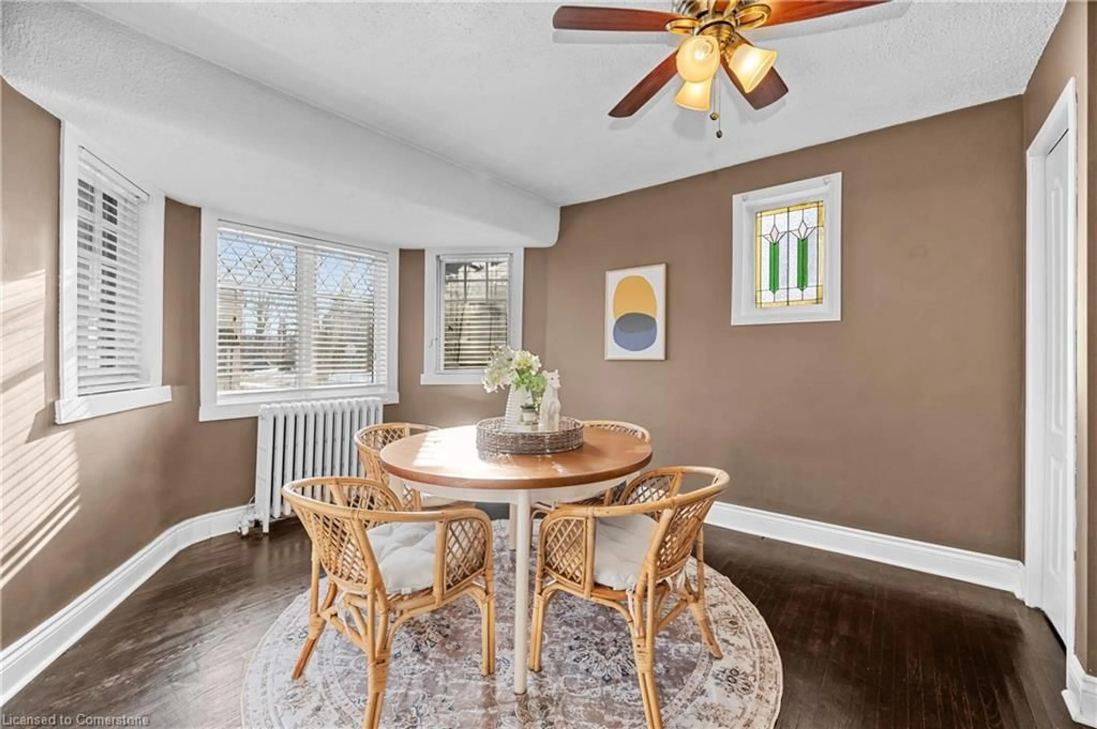 Dining room, wood/laminate floor for 97 Paradise Rd, Hamilton Ontario L8S 3S9