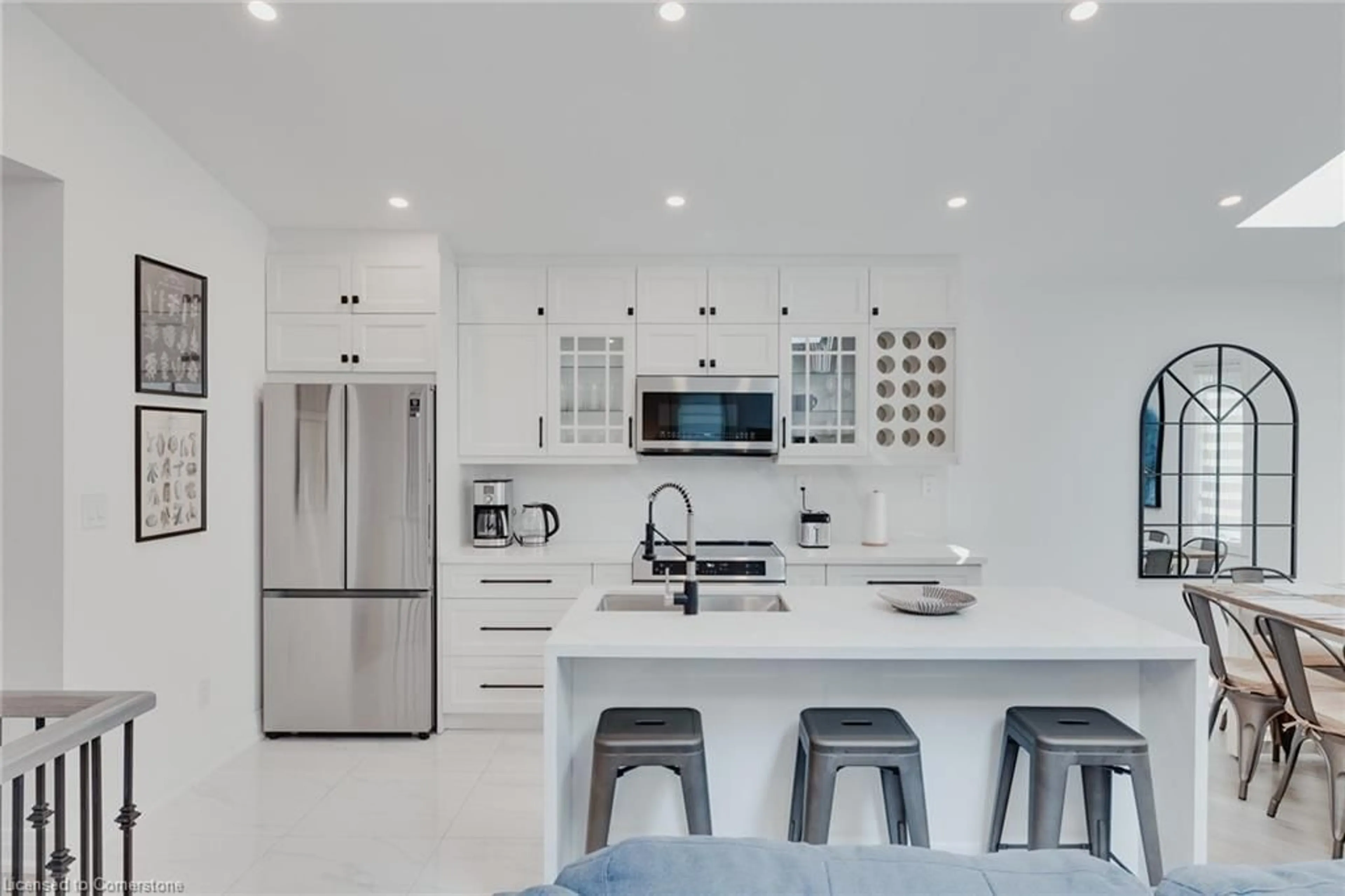 Contemporary kitchen, ceramic/tile floor for 124 Bond St, Hamilton Ontario L8S 3W5