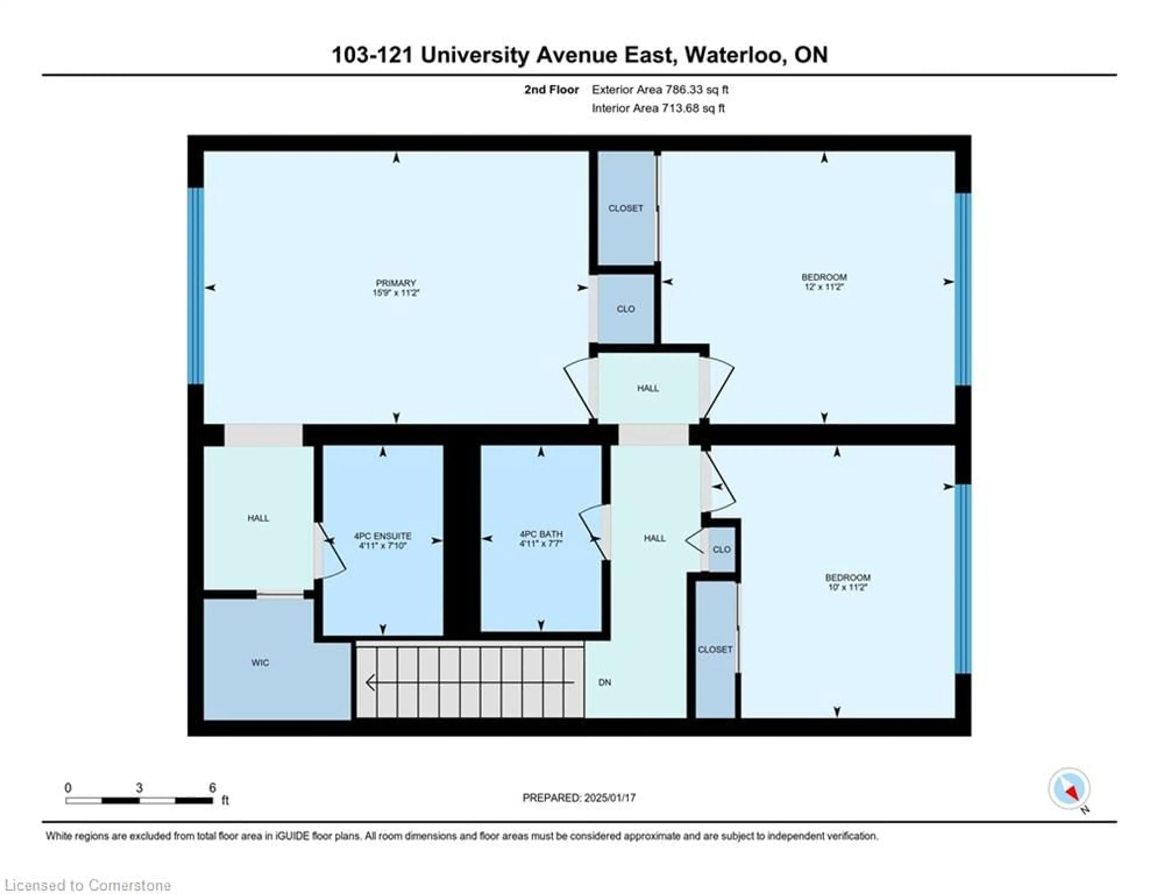 Floor plan for 121 University Ave #103, Waterloo Ontario N2J 4J1