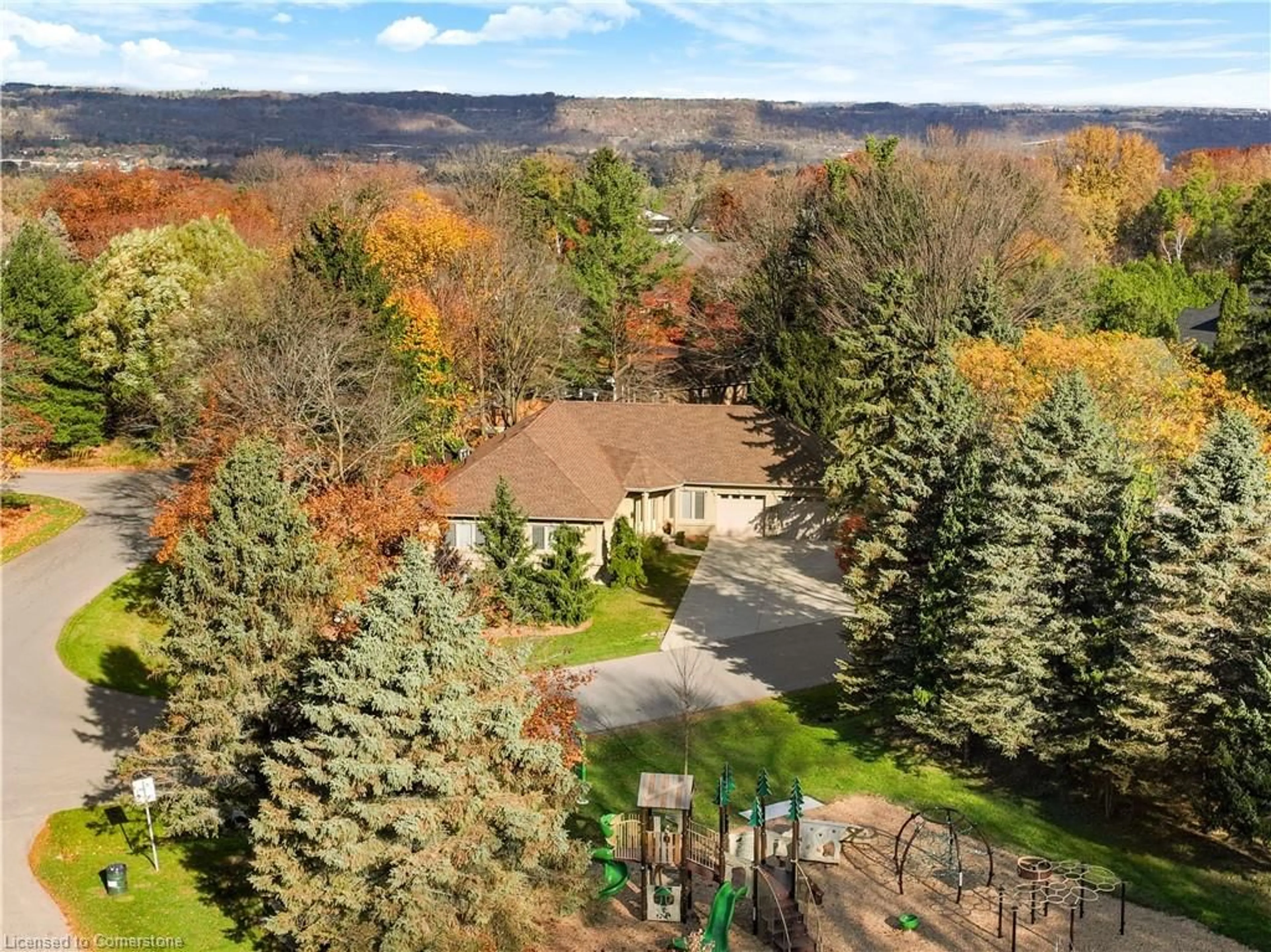 A pic from outside/outdoor area/front of a property/back of a property/a pic from drone, forest/trees view for 767 Alexander Rd, Ancaster Ontario L9G 3E7