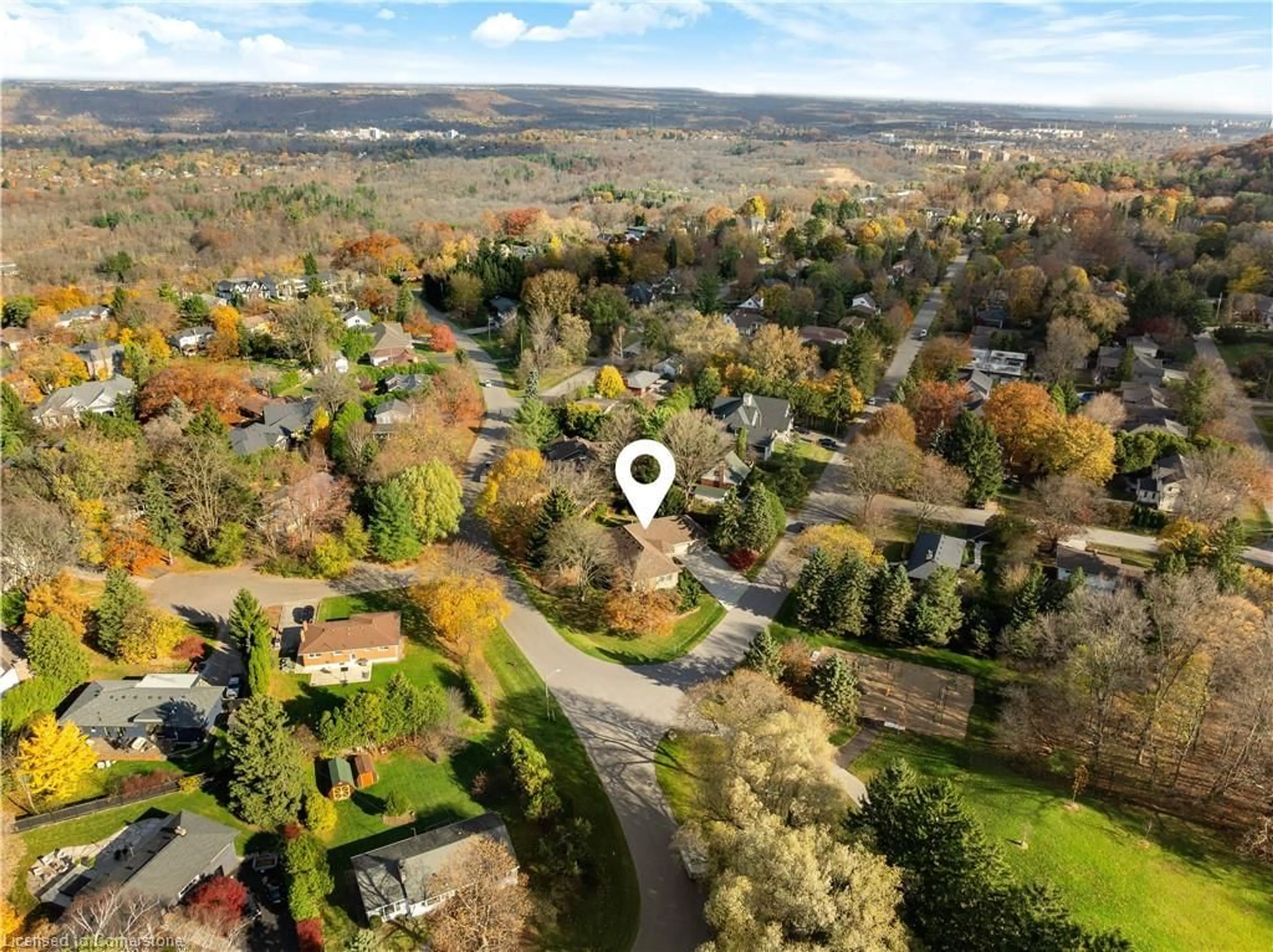 A pic from outside/outdoor area/front of a property/back of a property/a pic from drone, forest/trees view for 767 Alexander Rd, Ancaster Ontario L9G 3E7