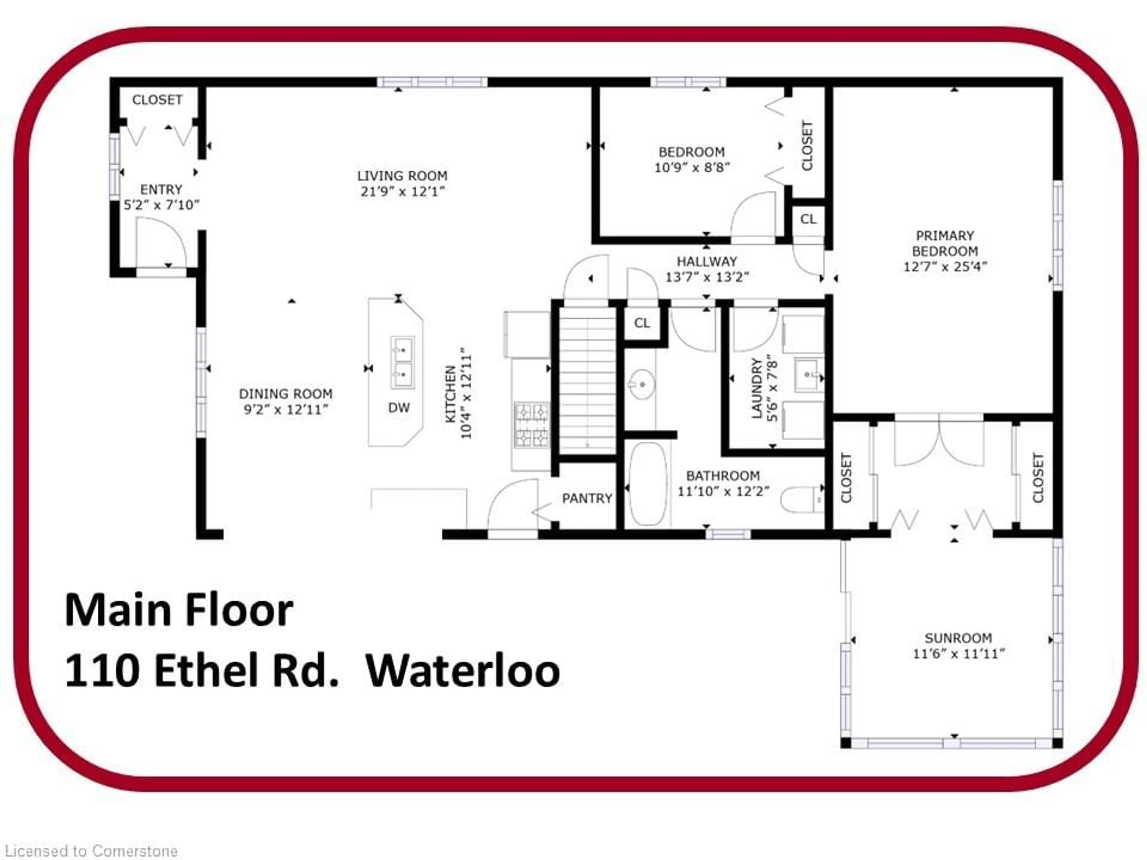 Floor plan for 110 Ethel Rd, Waterloo Ontario N2J 4G8