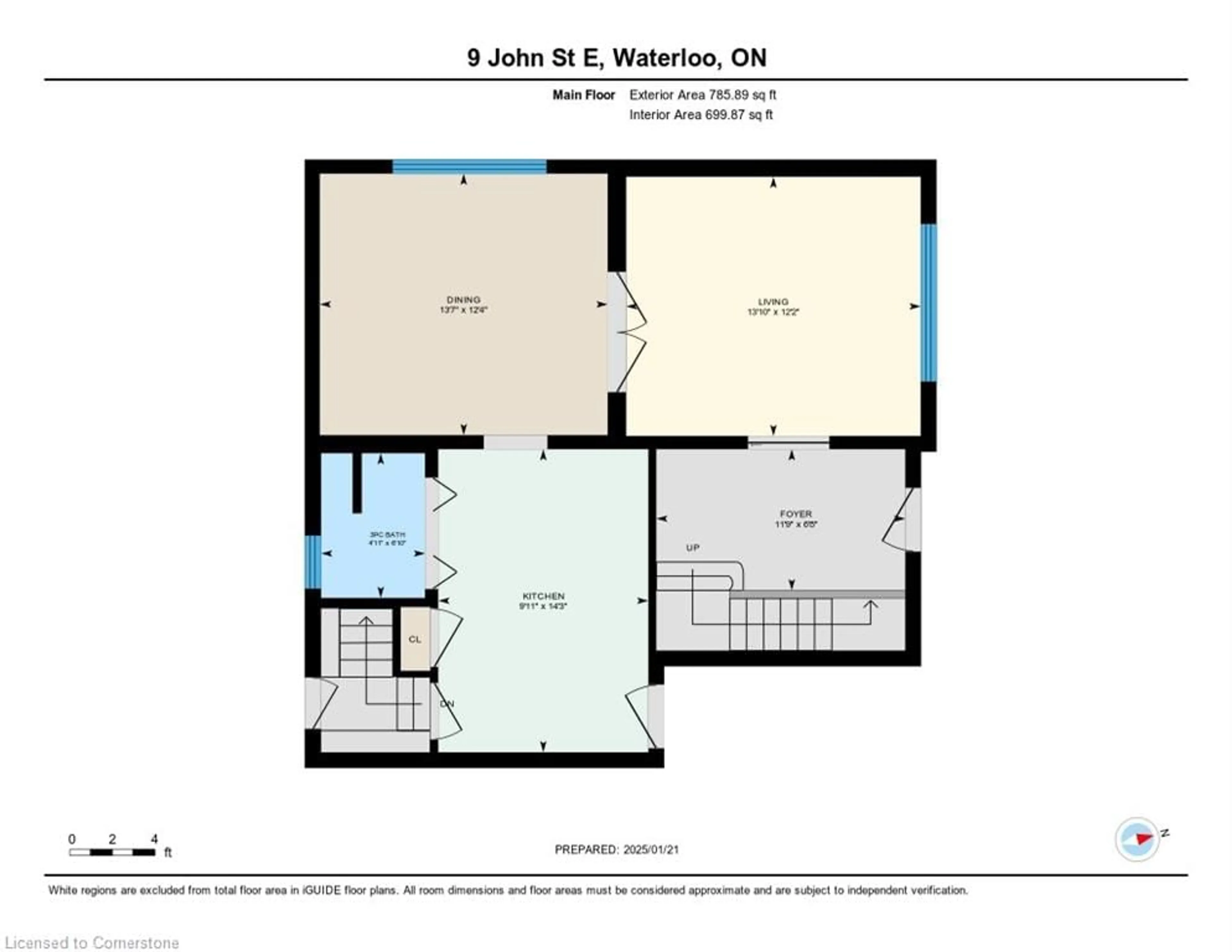 Floor plan for 9 John St, Waterloo Ontario N2J 1E5