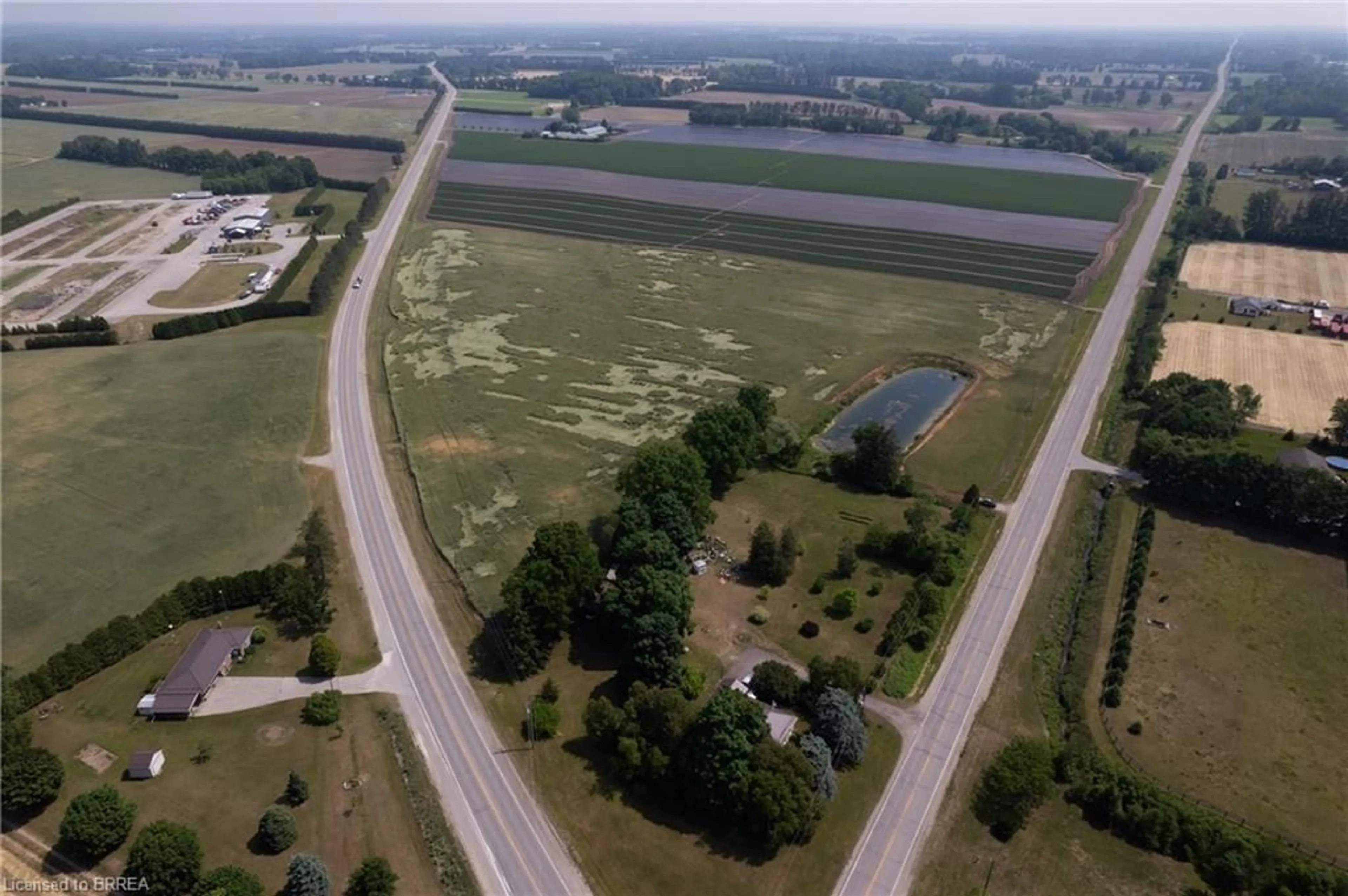 A pic from outside/outdoor area/front of a property/back of a property/a pic from drone, water/lake/river/ocean view for N/A Brantford Rd, Vanessa Ontario N0E 1V0