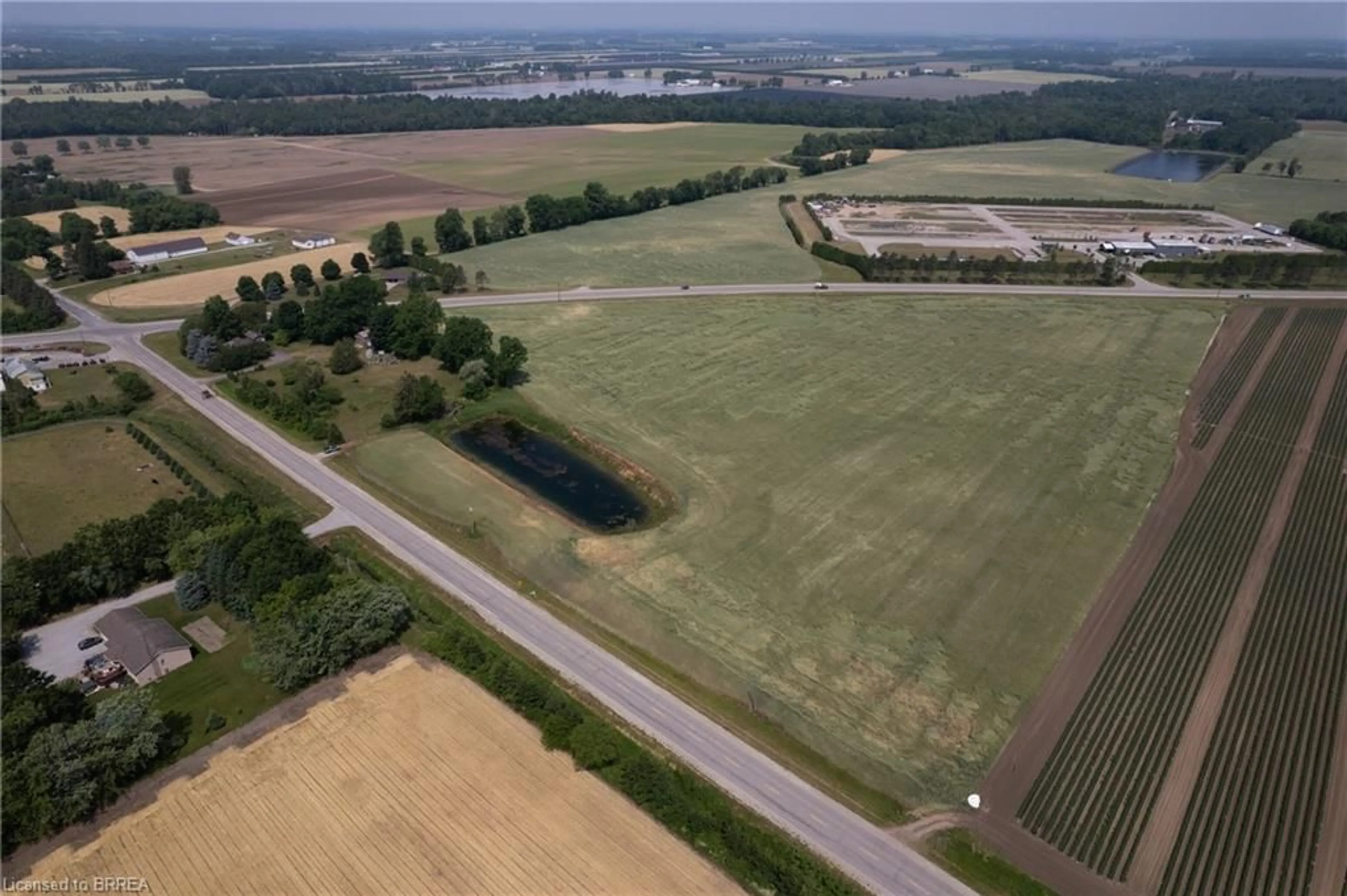 A pic from outside/outdoor area/front of a property/back of a property/a pic from drone, water/lake/river/ocean view for N/A Brantford Rd, Vanessa Ontario N0E 1V0