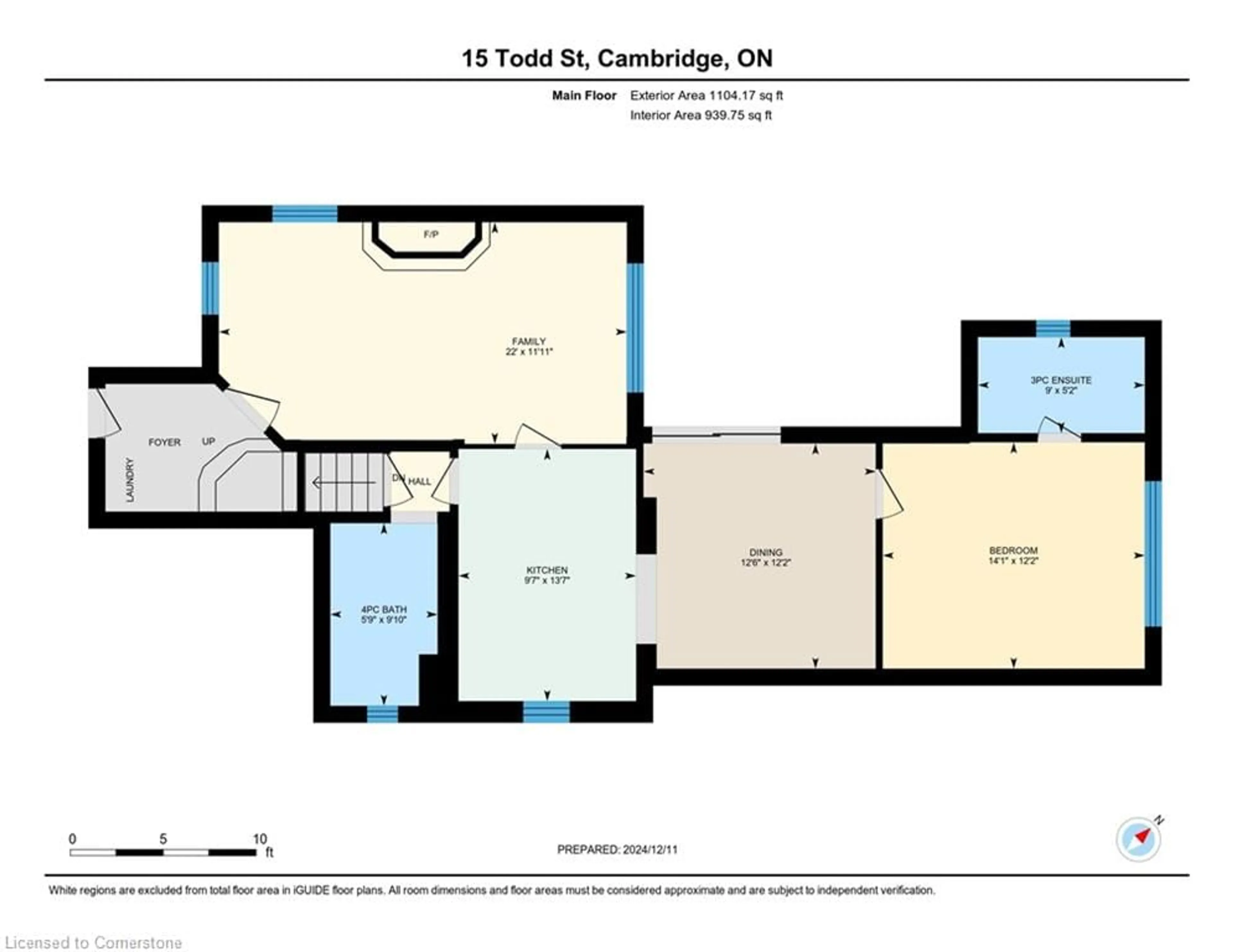 Floor plan for 15 Todd St, Cambridge Ontario N1R 1G6