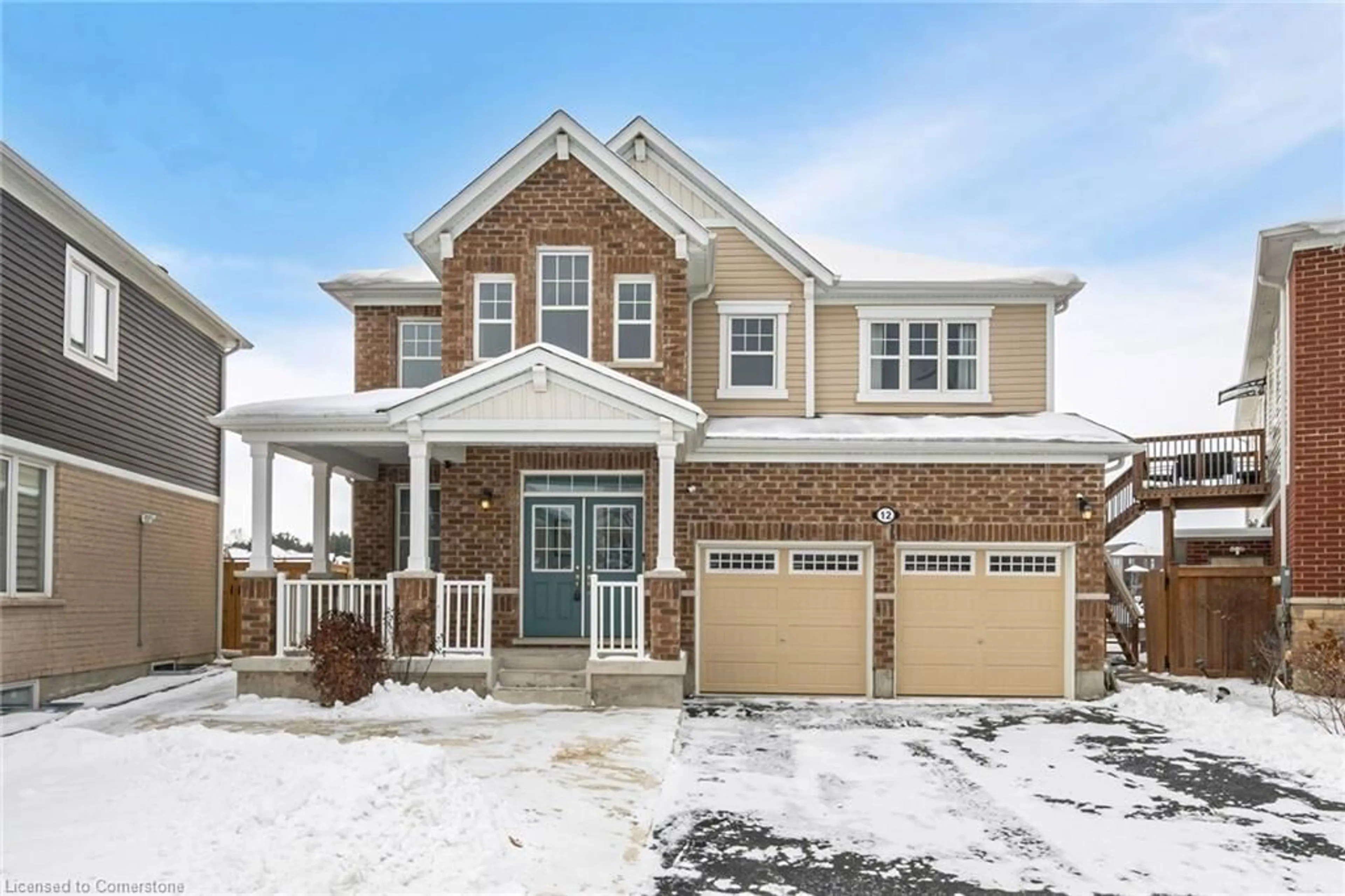 Home with brick exterior material, street for 12 Steed Court, Cambridge Ontario N3E 0B5