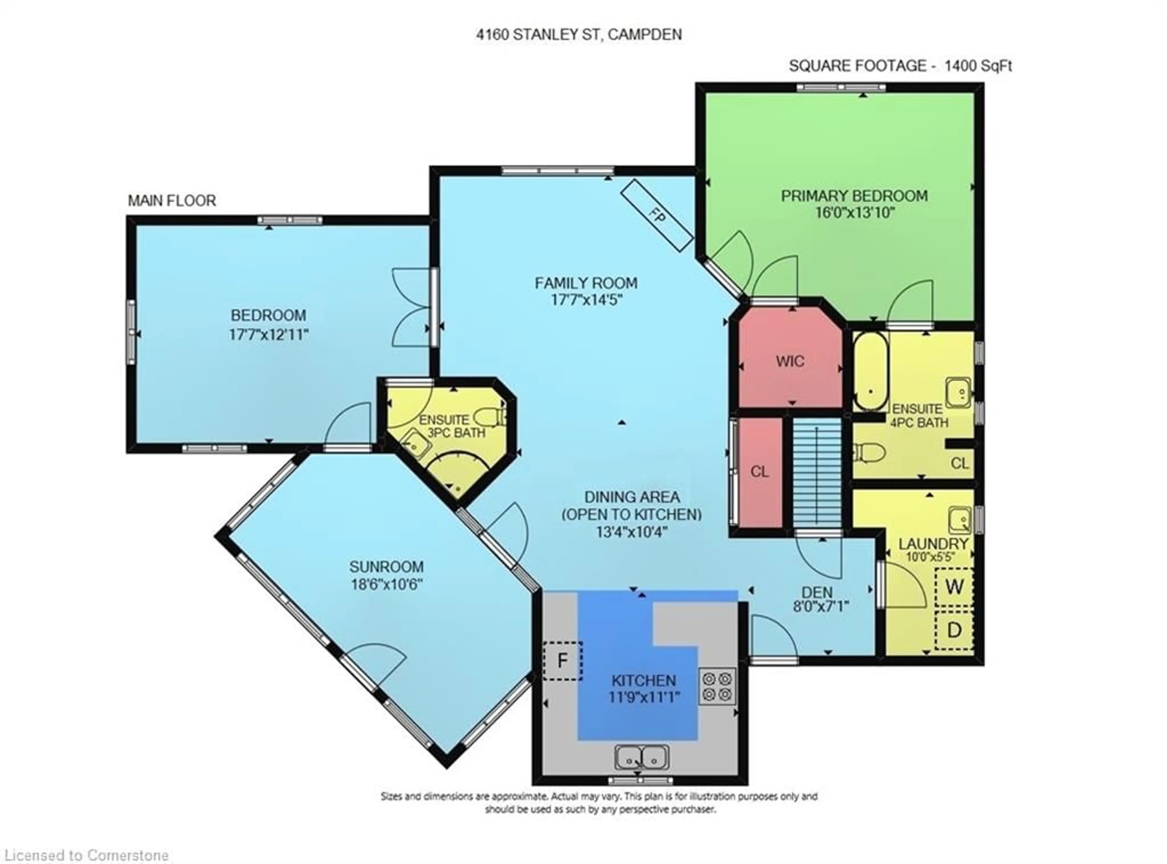 Floor plan for 4160 Stanley St, Campden Ontario L0R 1G0