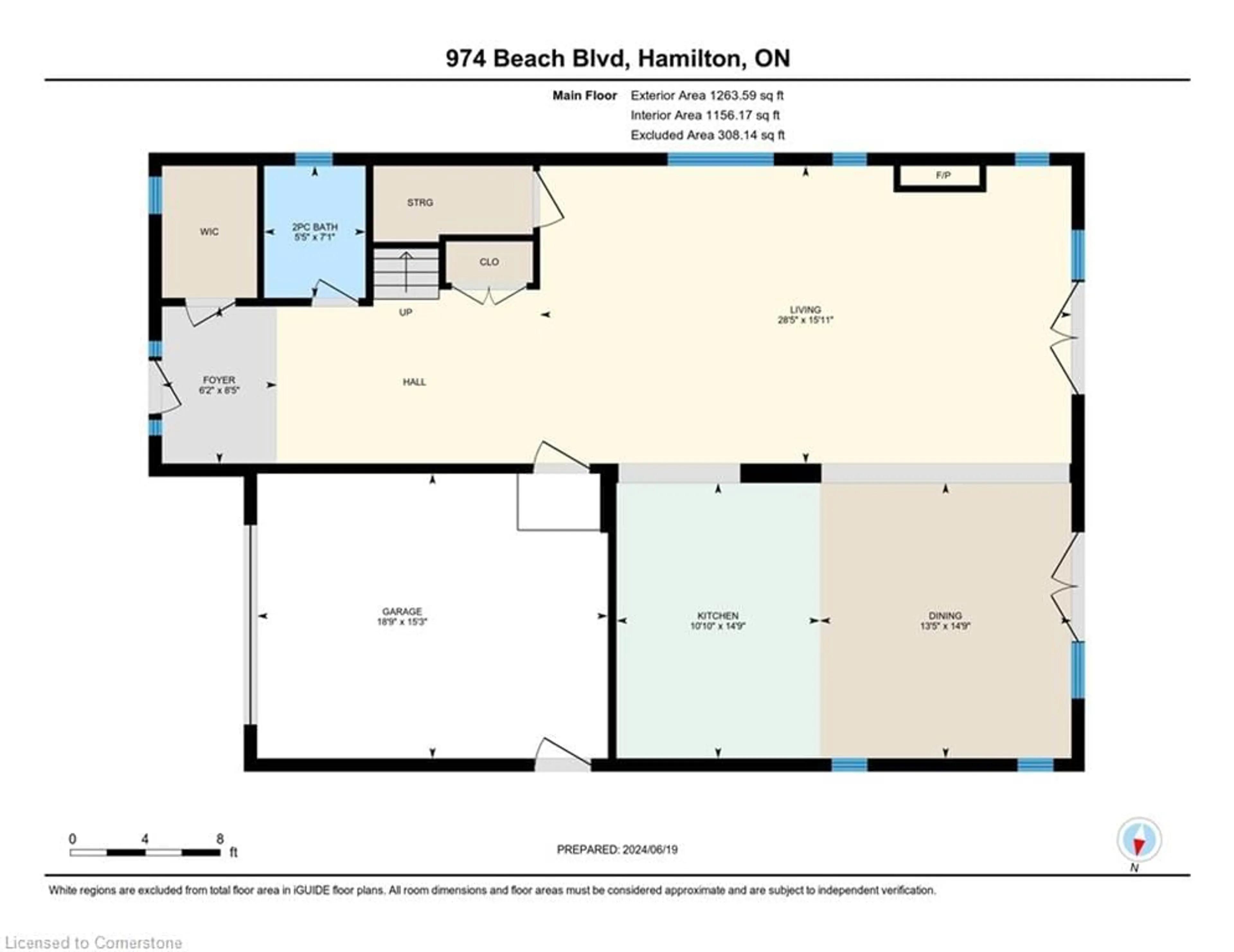 Floor plan for 974 Beach Blvd, Hamilton Ontario L8H 6Z4