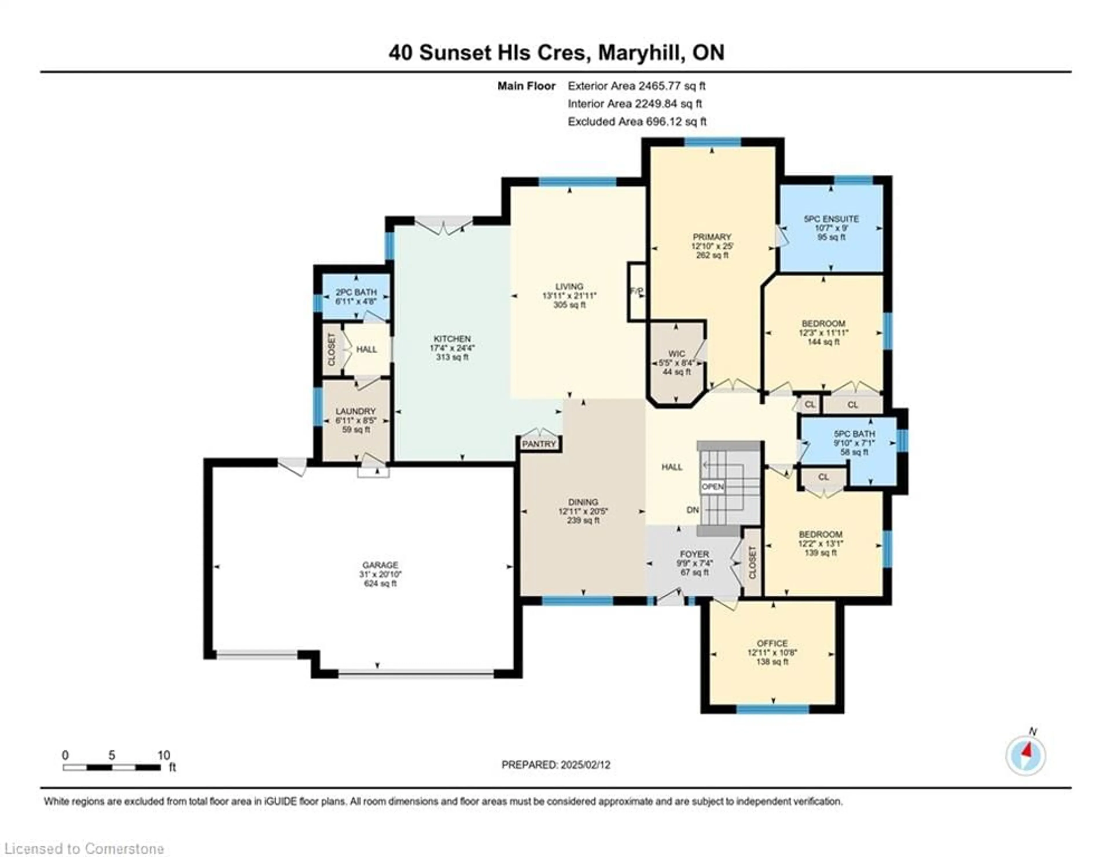 Floor plan for 40 Sunset Hills Cres, Maryhill Ontario N0B 2B0