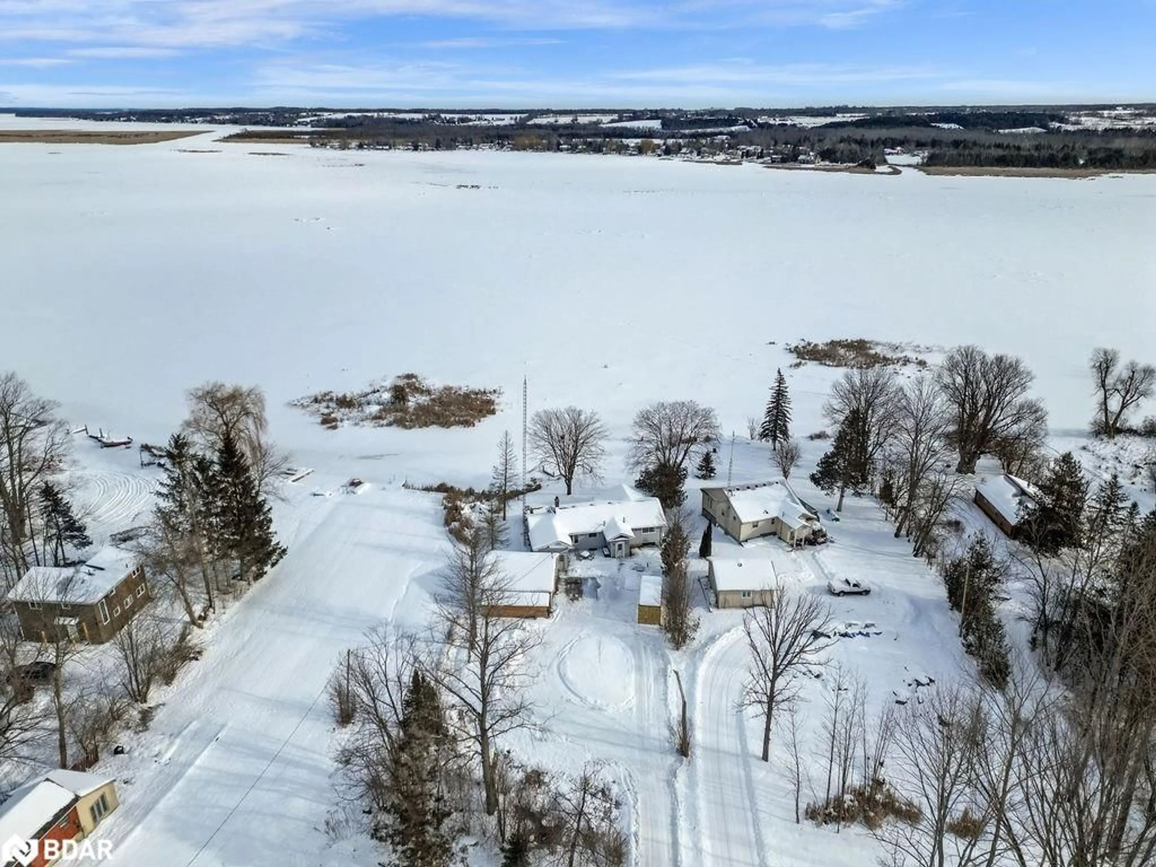 A pic from outside/outdoor area/front of a property/back of a property/a pic from drone, water/lake/river/ocean view for 24 Butternut Dr, Lindsay Ontario K9V 4R1