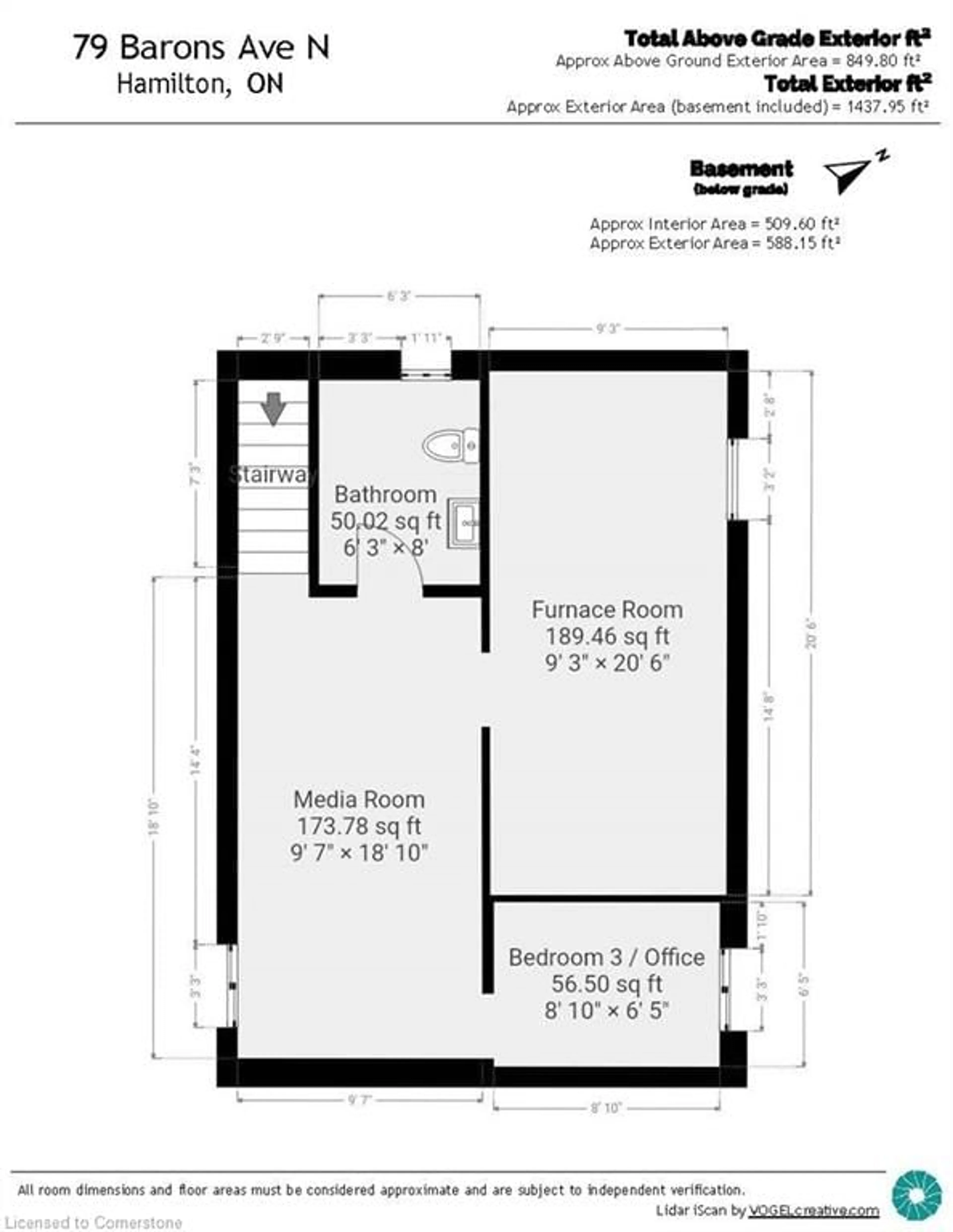 Floor plan for 79 Barons Ave, Hamilton Ontario L8H 5A5