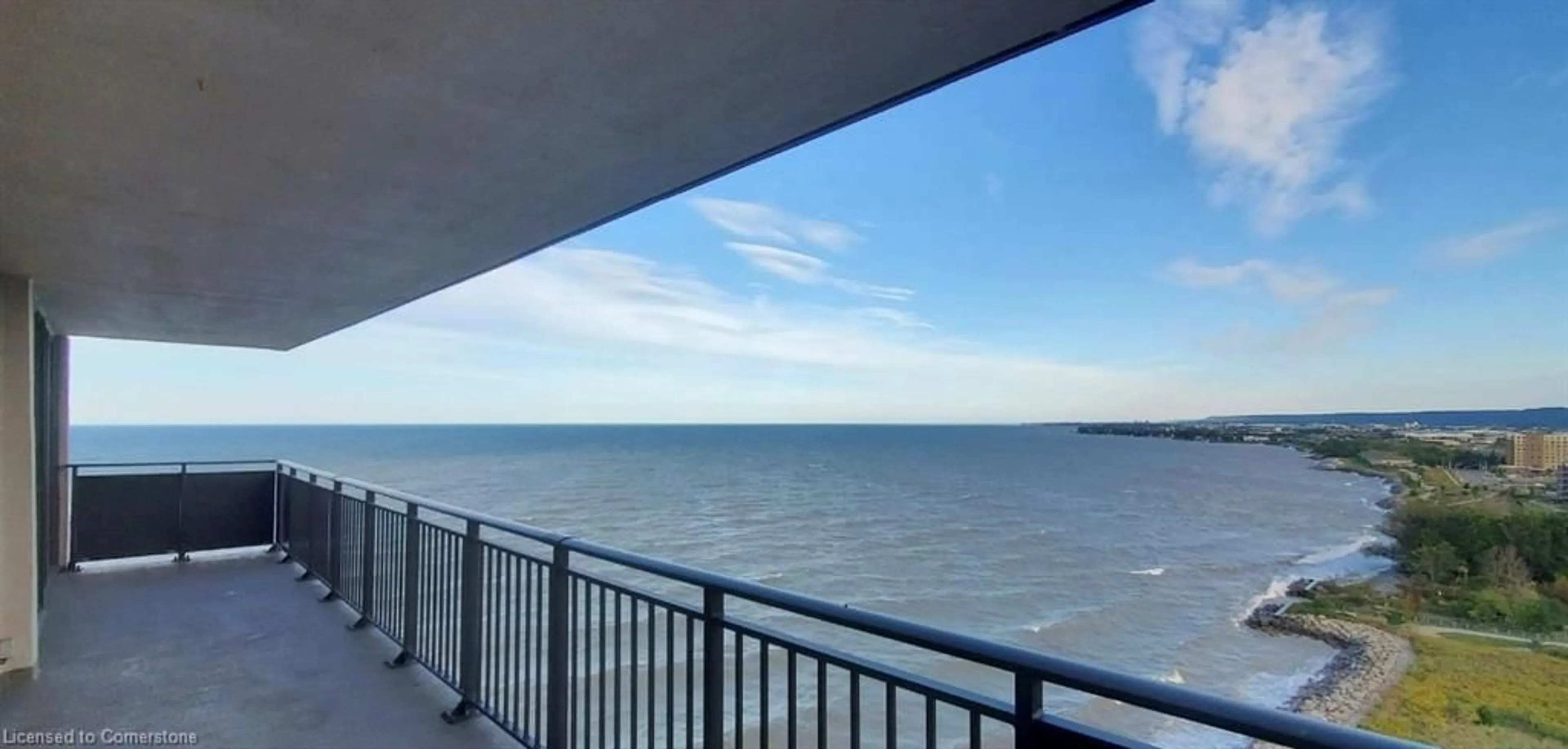 Balcony in the apartment, water/lake/river/ocean view for 500 Green Rd #705, Stoney Creek Ontario L8E 3M6