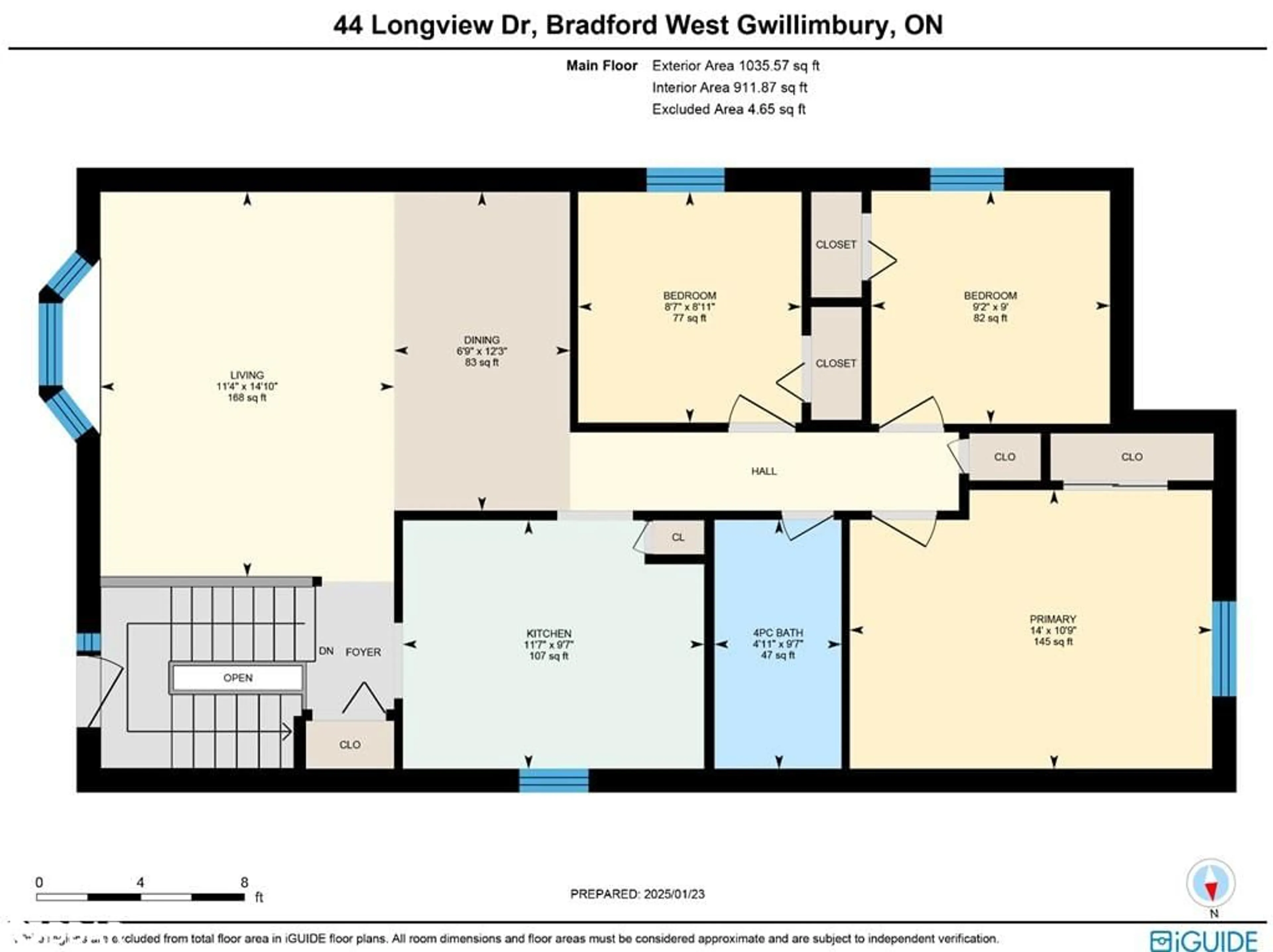 Floor plan for 44 Longview Dr, Bradford Ontario L3Z 2H3