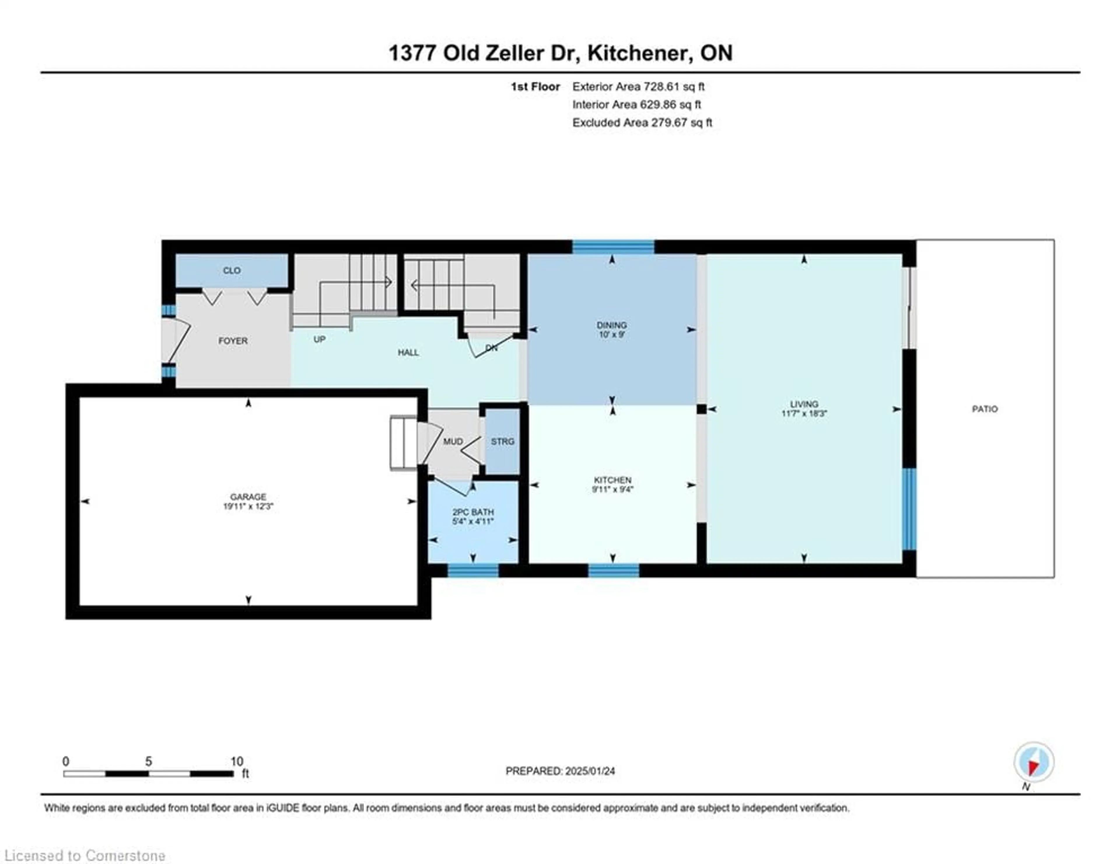 Floor plan for 1377 Old Zeller Dr, Kitchener Ontario N2A 0C6